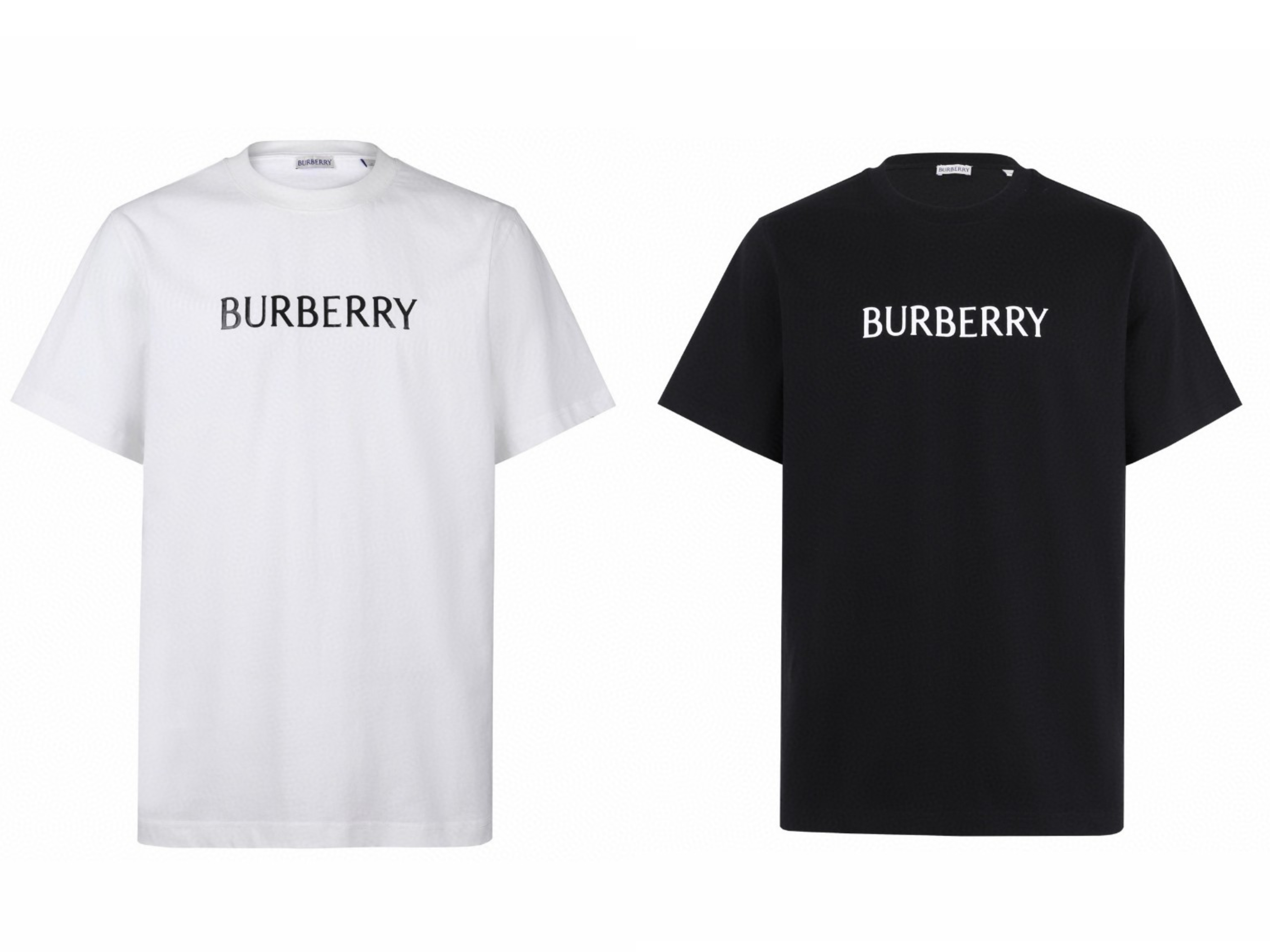 Burberry 巴宝莉 徽标印花圆领Tee 短袖 T恤 白色 黑色 A0 