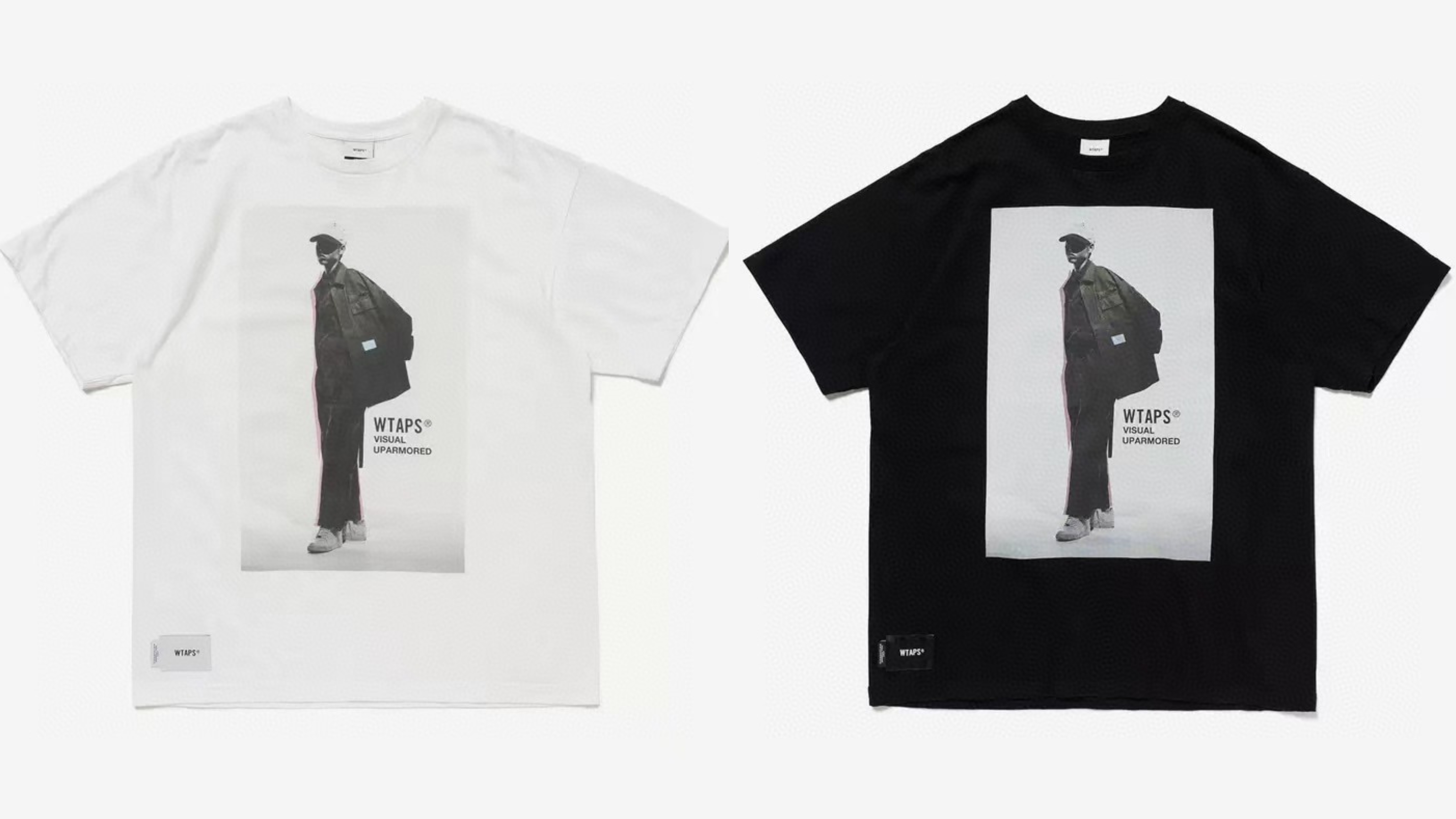 WTAPS 人像印花圆领短袖 T恤 白色 黑色 A0  