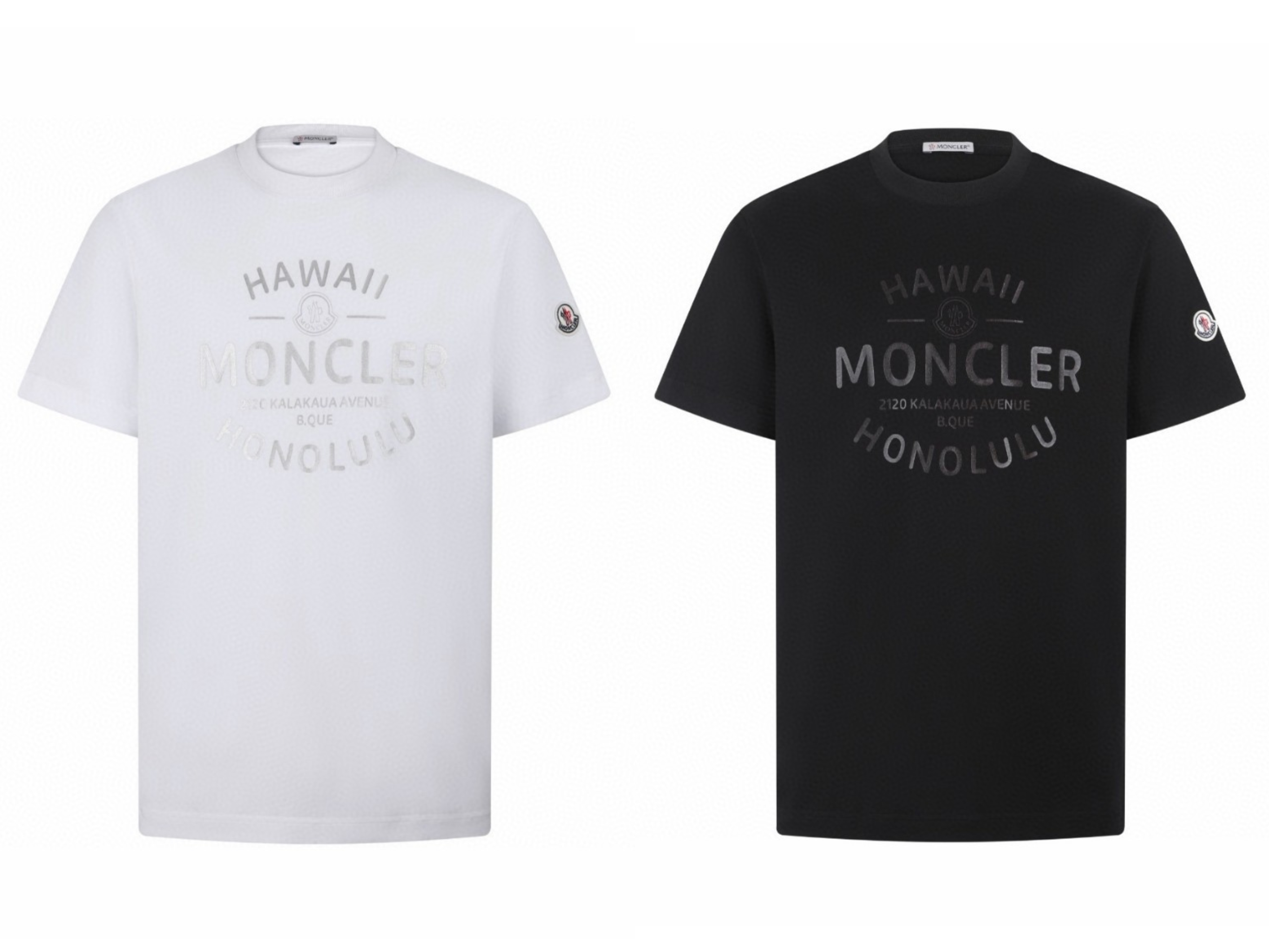 Moncler 蒙口 字母徽章印花圆领短袖 T恤 夏季 白色 黑色 A0 J10918C0004089AJS999