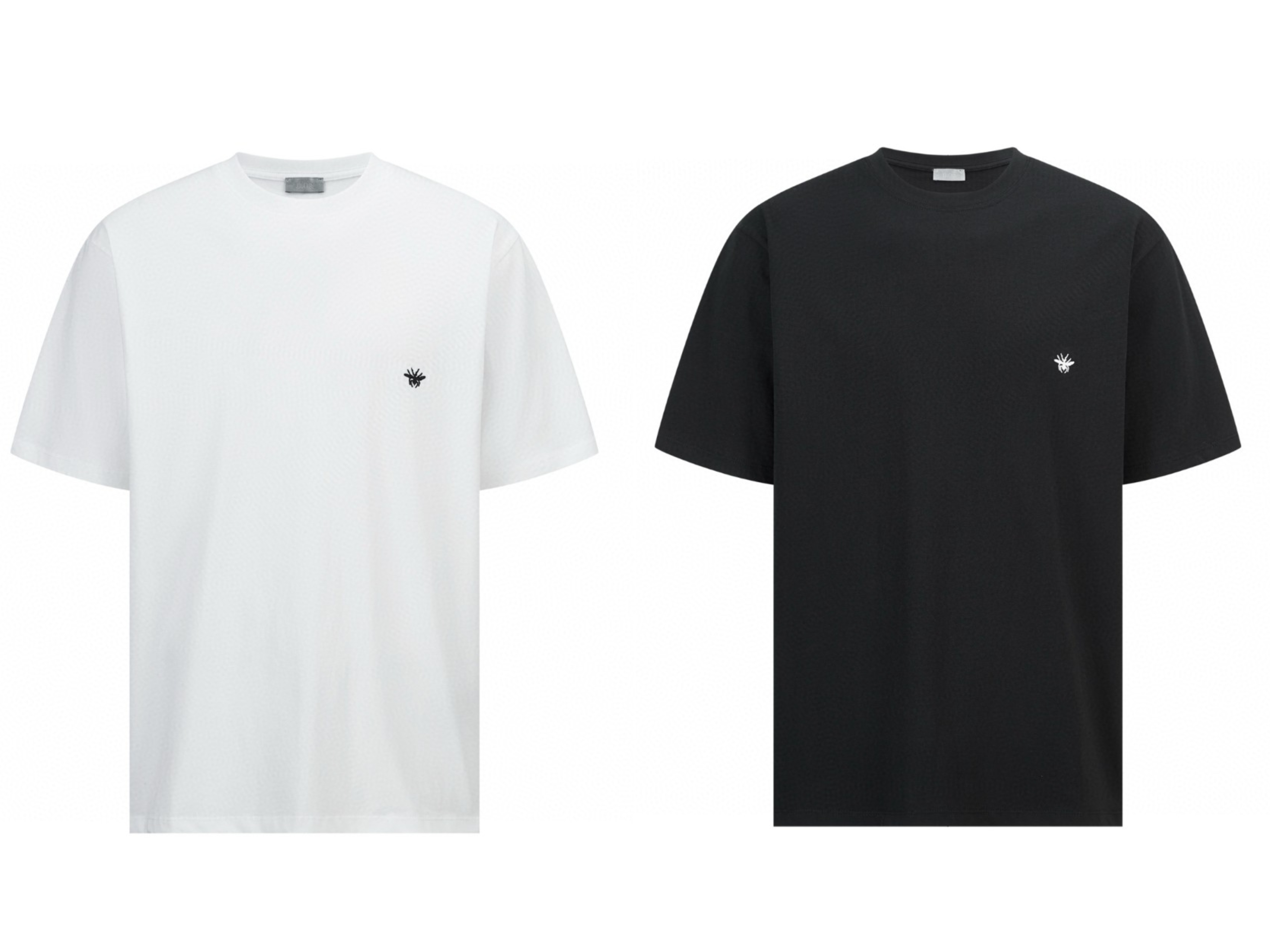 DIOR 迪奥 小蜜蜂刺绣标识圆领短袖 T恤 夏季 白色 黑色 A0 733J603B0677-C089