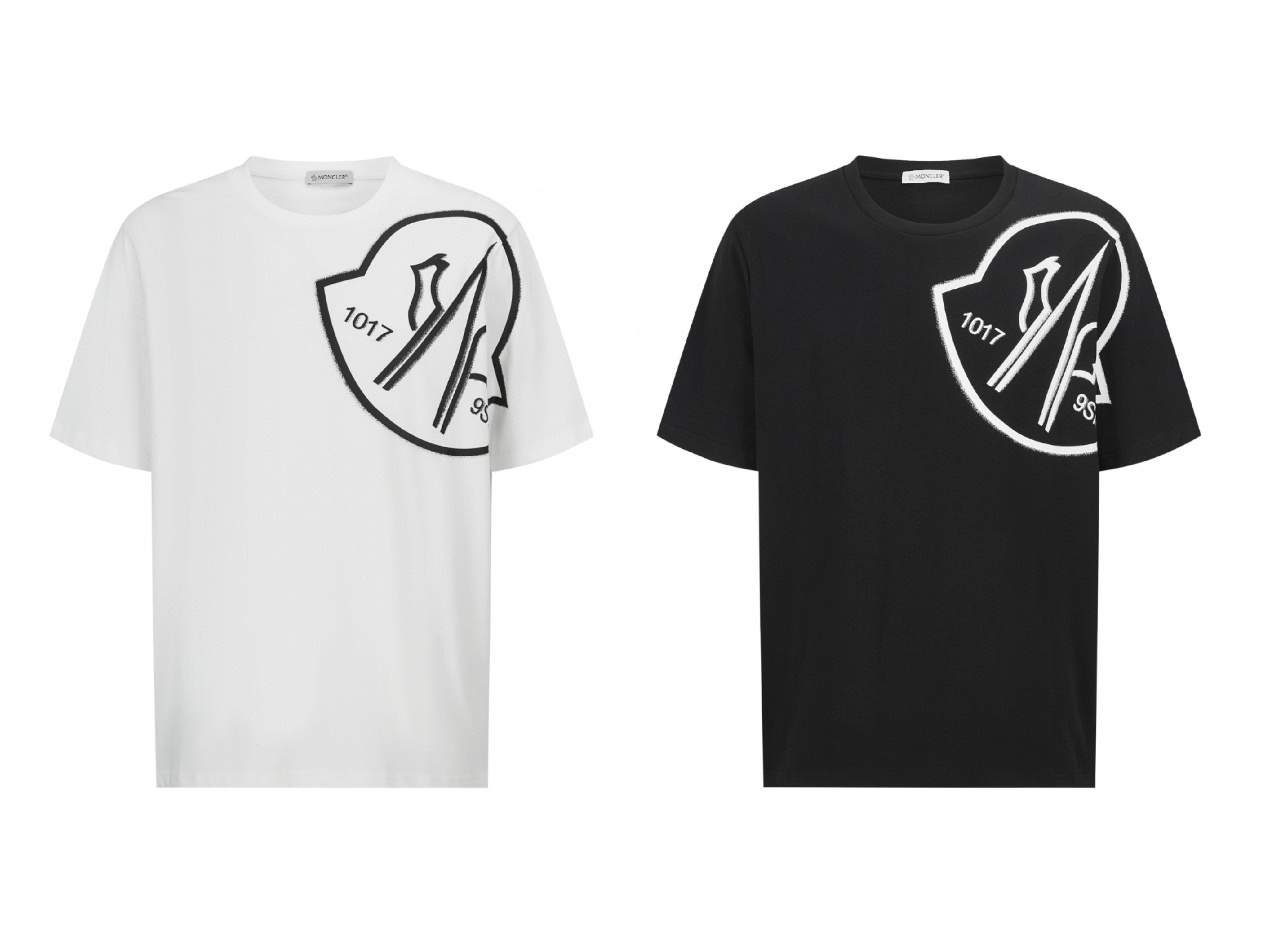 Moncler 蒙口 标识贴片棉质珠地Polo衫 短袖 T恤 夏季 白色 蓝色 A2 H209Y8C00001M2780001