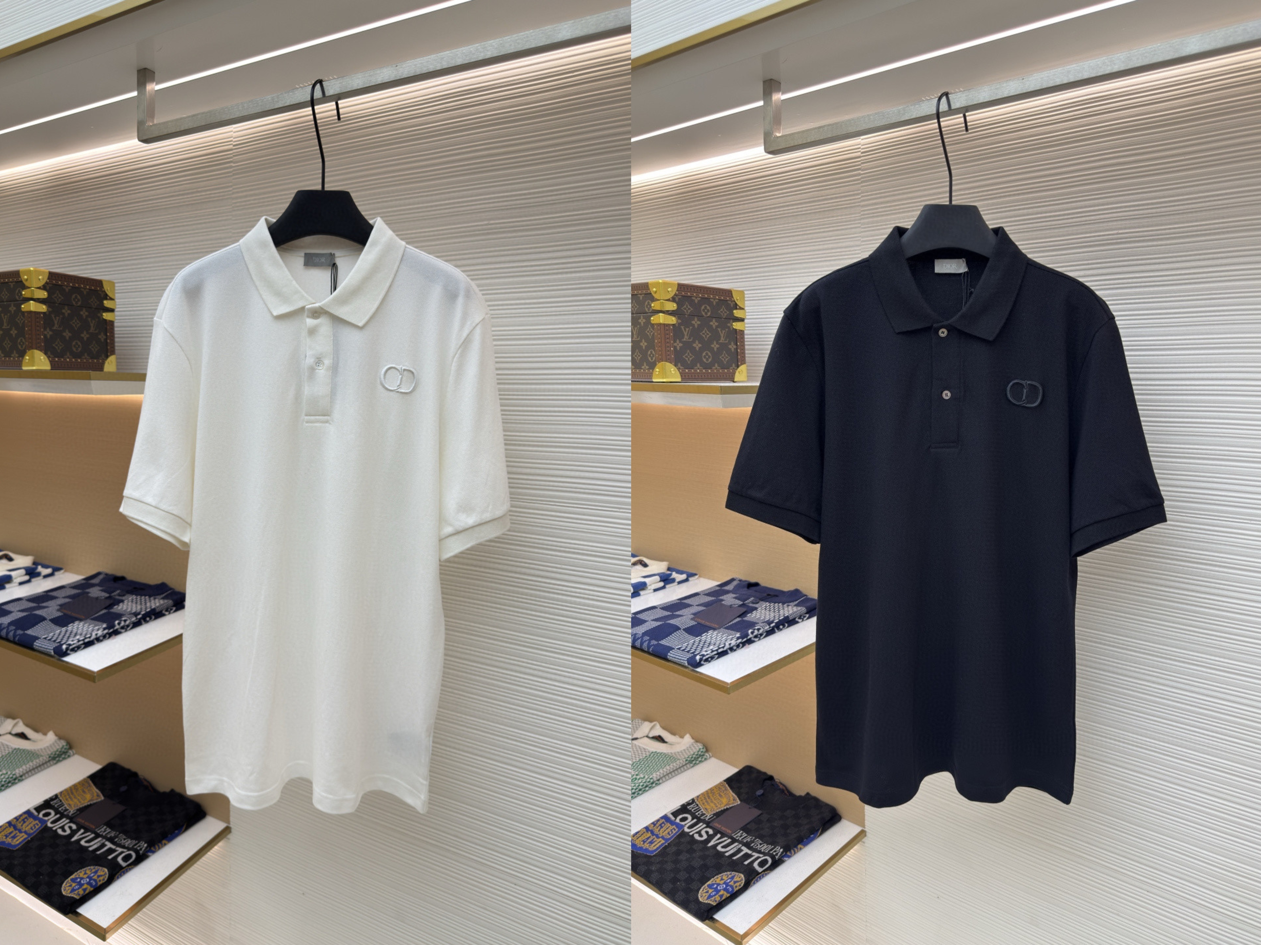 DIOR 迪奥 CD字母刺绣Polo衫 短袖 T恤 夏季 白色 黑色 A5 013J800A0373-C080