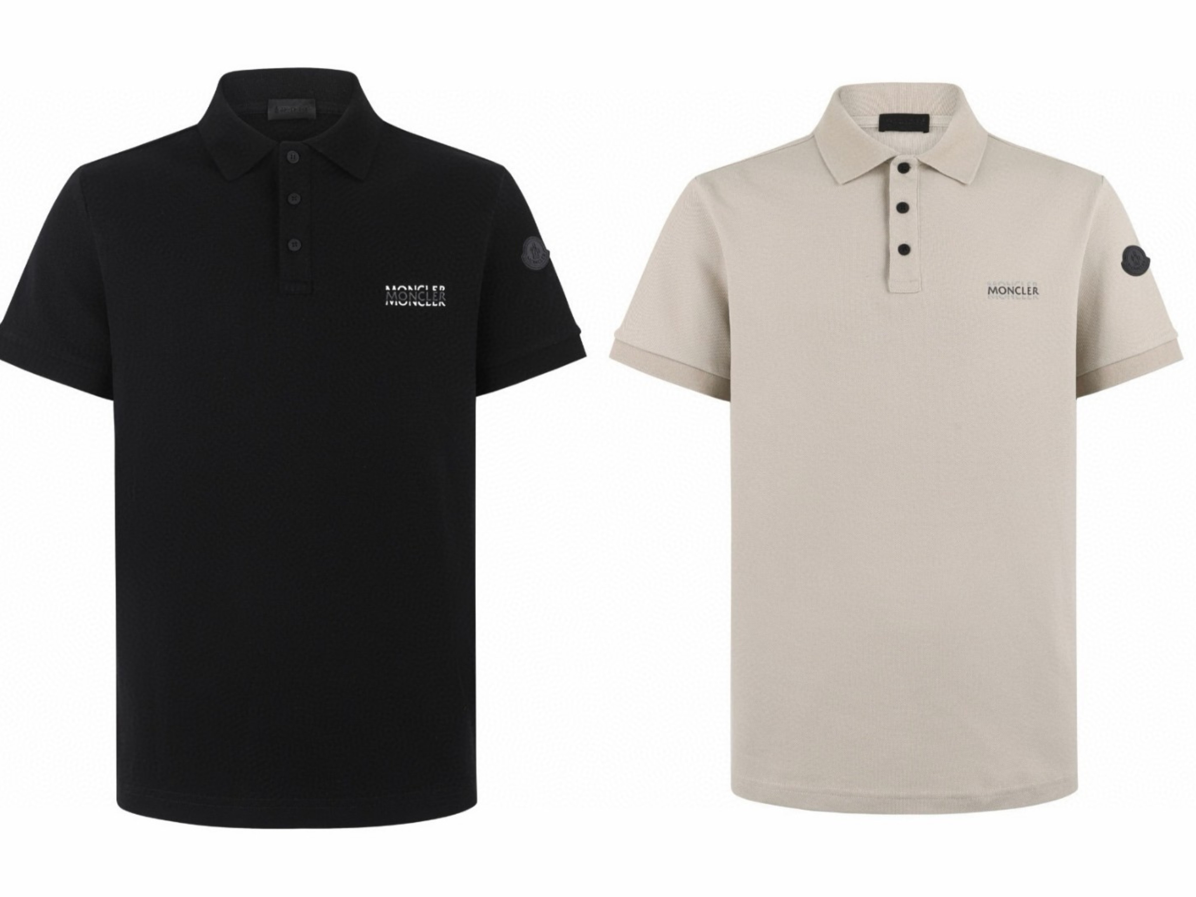 Moncler 蒙口 徽标字母Polo衫 短袖 T恤 夏季 黑色 米杏色 A2 L10918A0000989A16216
