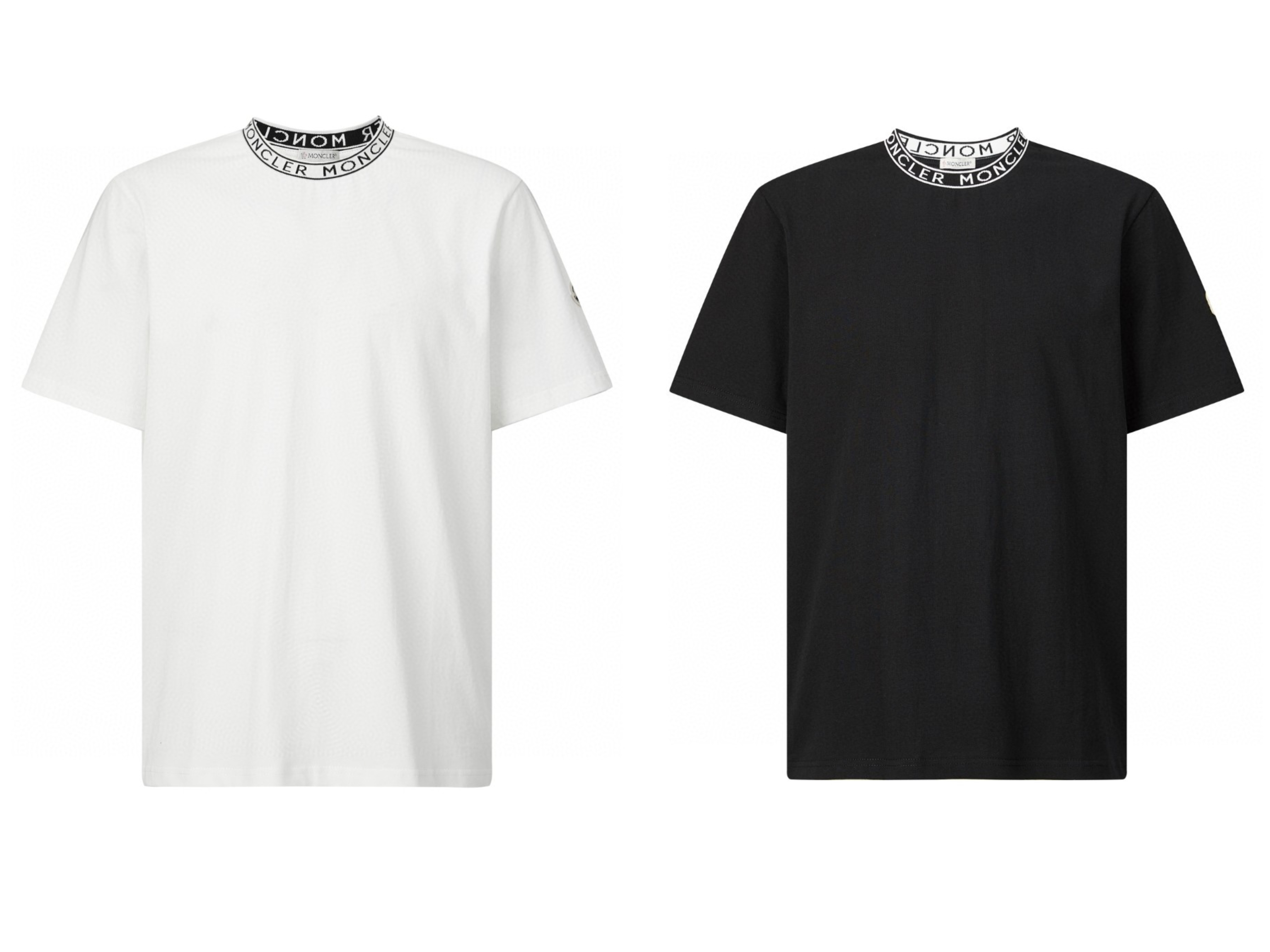 Moncler 蒙口 字母领口标识圆领短袖 T恤 夏季 白色 黑色 A0 L10918C000318390T032