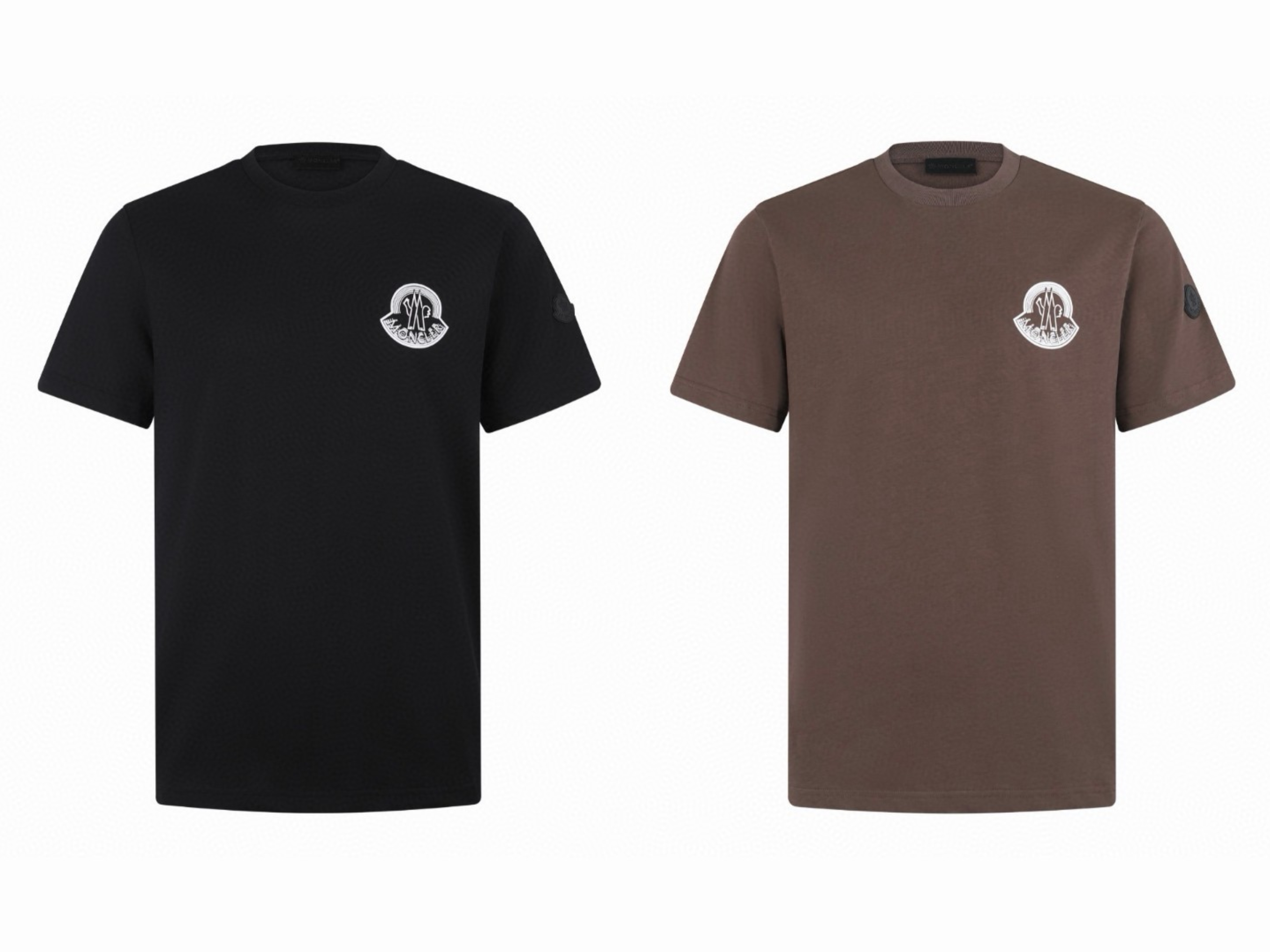 Moncler 蒙口 logo标识圆领短袖 T恤 夏季 黑色 棕色 A0 L10918C0002089AYW999
