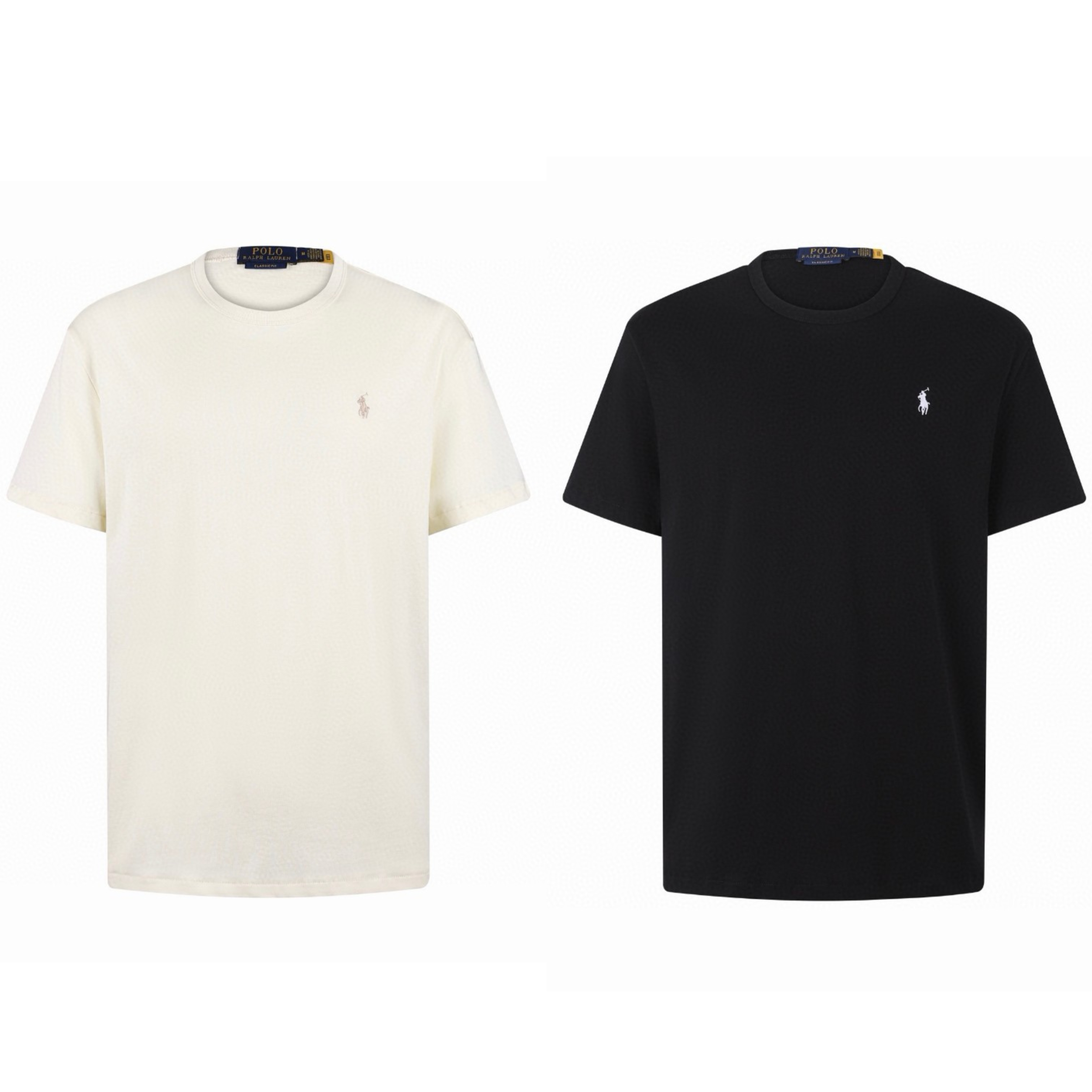 Ralph Lauren 拉夫劳伦 小马刺绣圆领短袖 T恤 夏款 米白色 黑色 A0 MNPOTSH1N822139-101