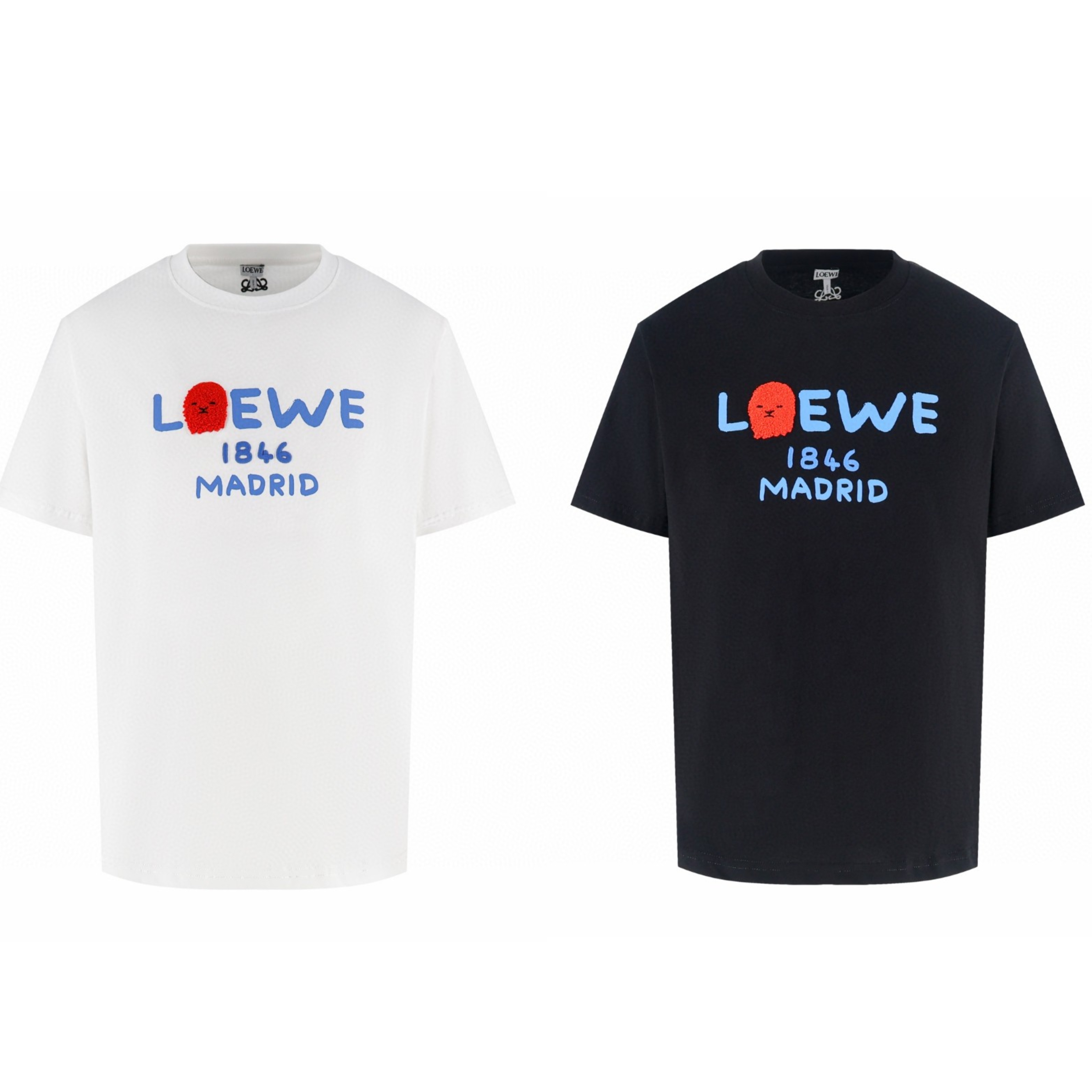 Loewe 罗意威 180周年限定 幽灵图案圆领短袖 T恤 白色 黑色 A0 H35OY22X01-2100