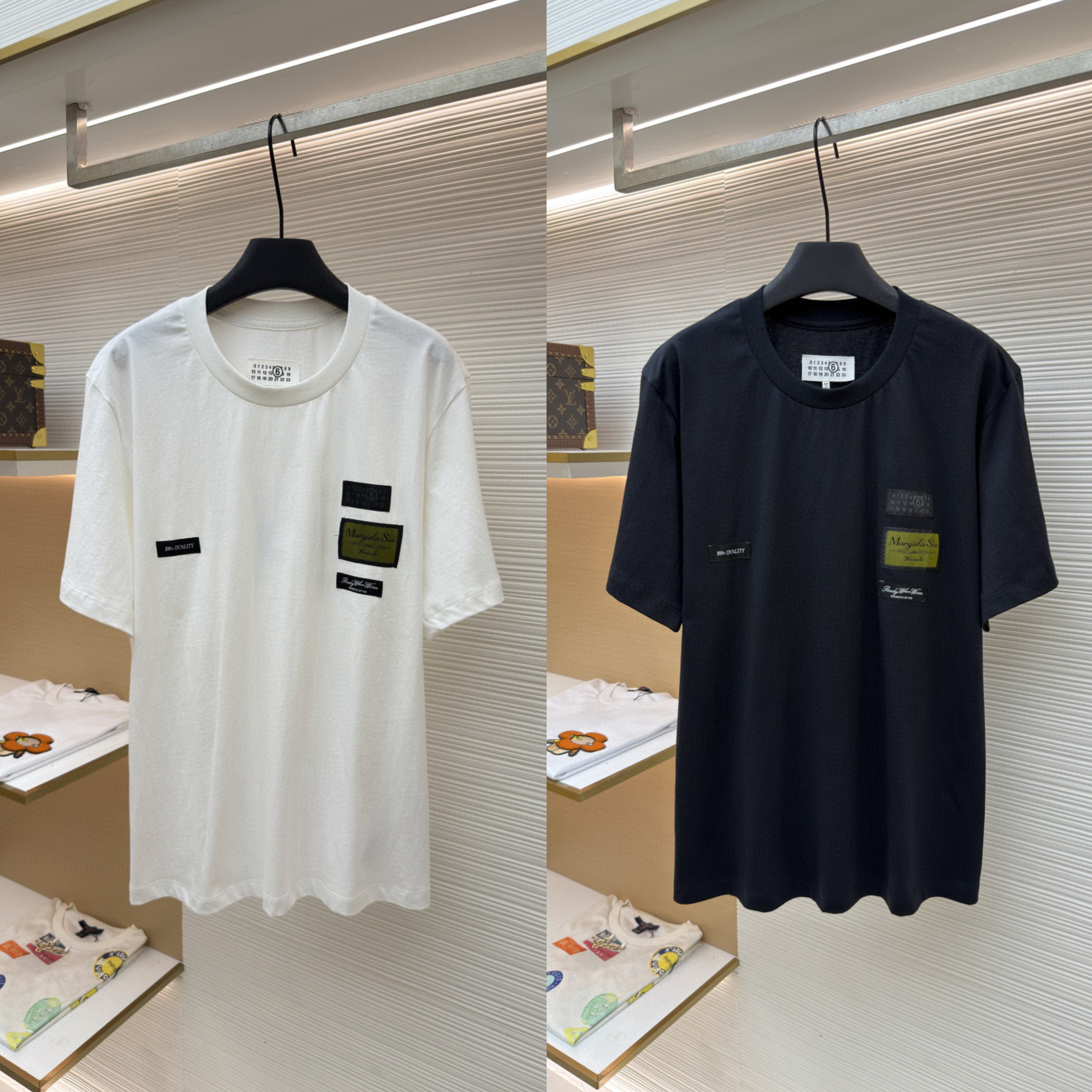 Maison Margiela 马吉拉 数字标签圆领短袖 T恤 套头 夏季 白色 黑色 A0 SH0GC0069S24311101
