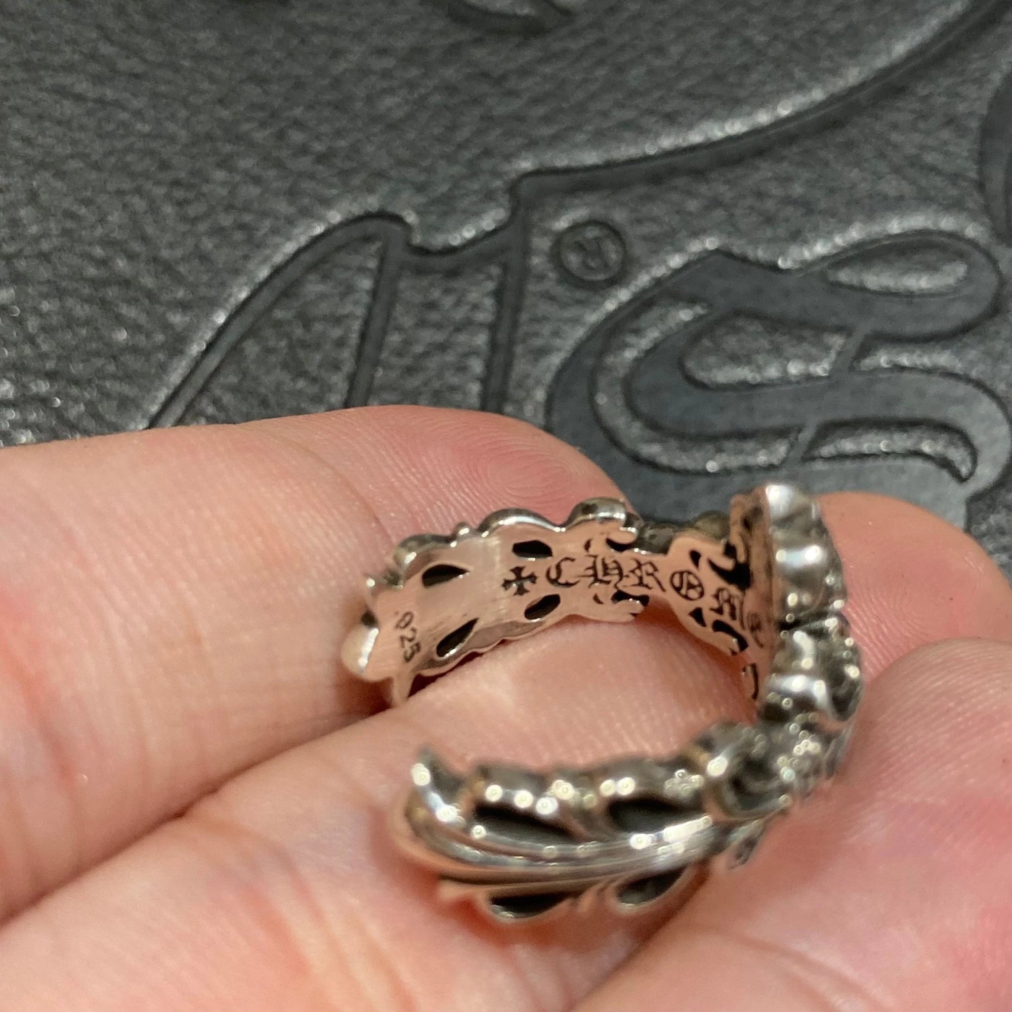 【正确版】925银  Chrome Hearts  CH 克罗心 戒指 开口 火焰 经典款 男女同款情侣对戒 