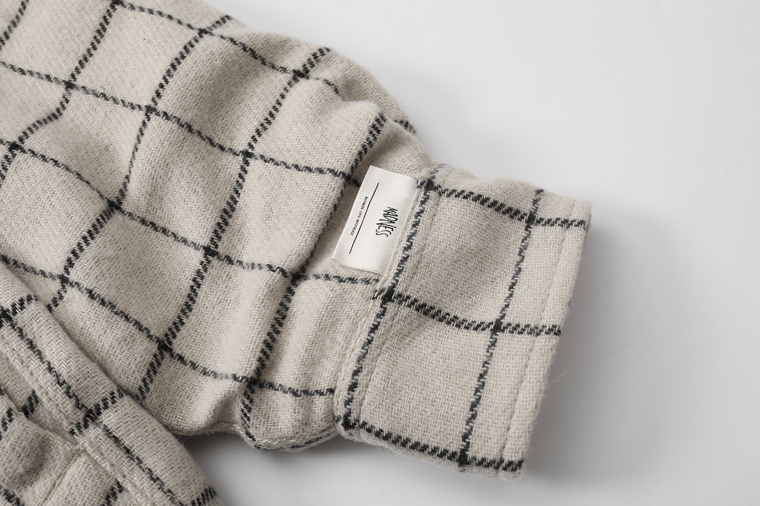 639#MADNESS 格子单排扣夹棉衬衫 外套 长袖 秋冬季 休闲