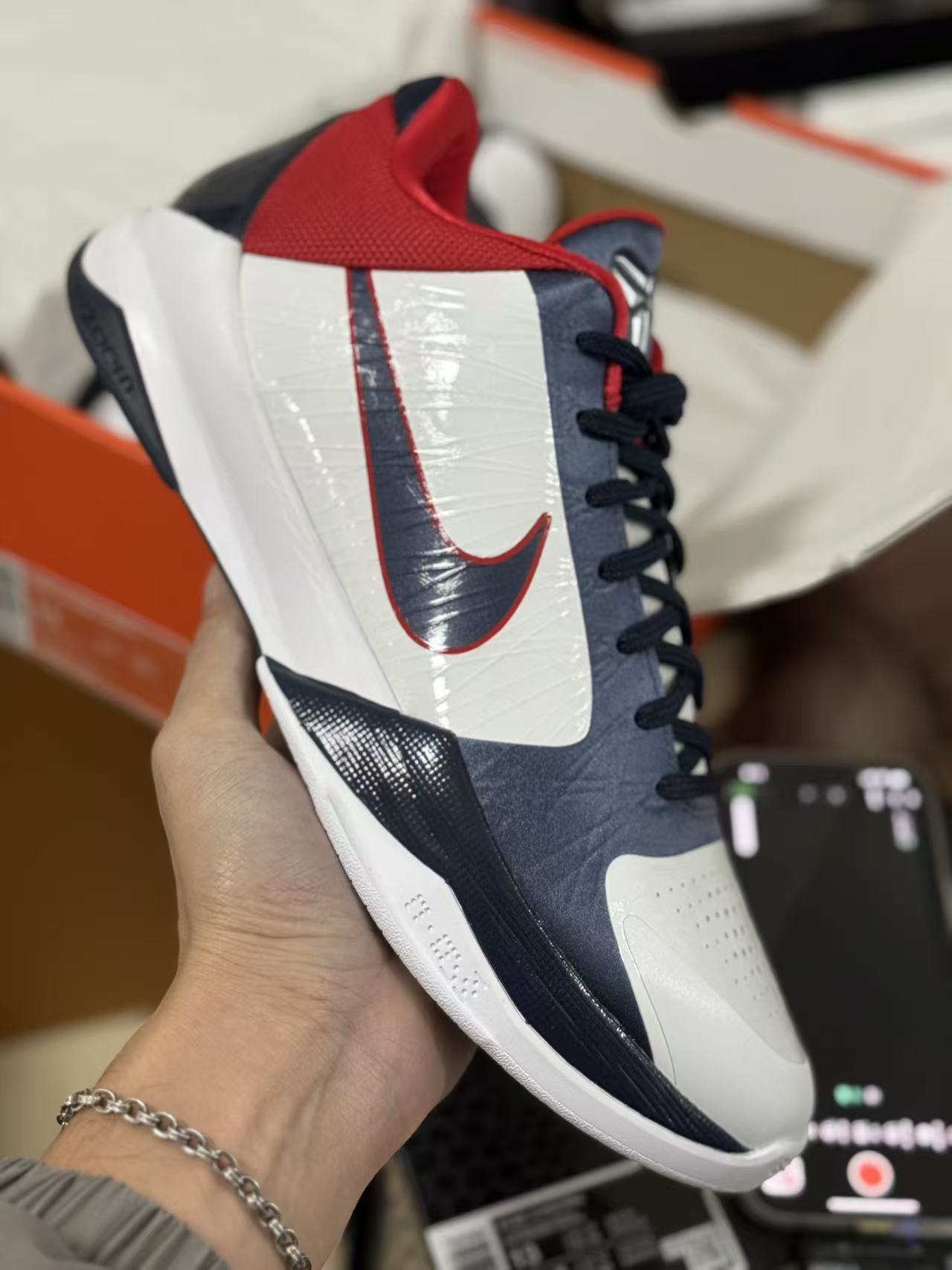 H12/Godkiller Kobe5 USA  科比 5 前掌气垫 后掌EVA 籃球鞋 球鞋 實戰鞋 真碳板 波鞋 美国队