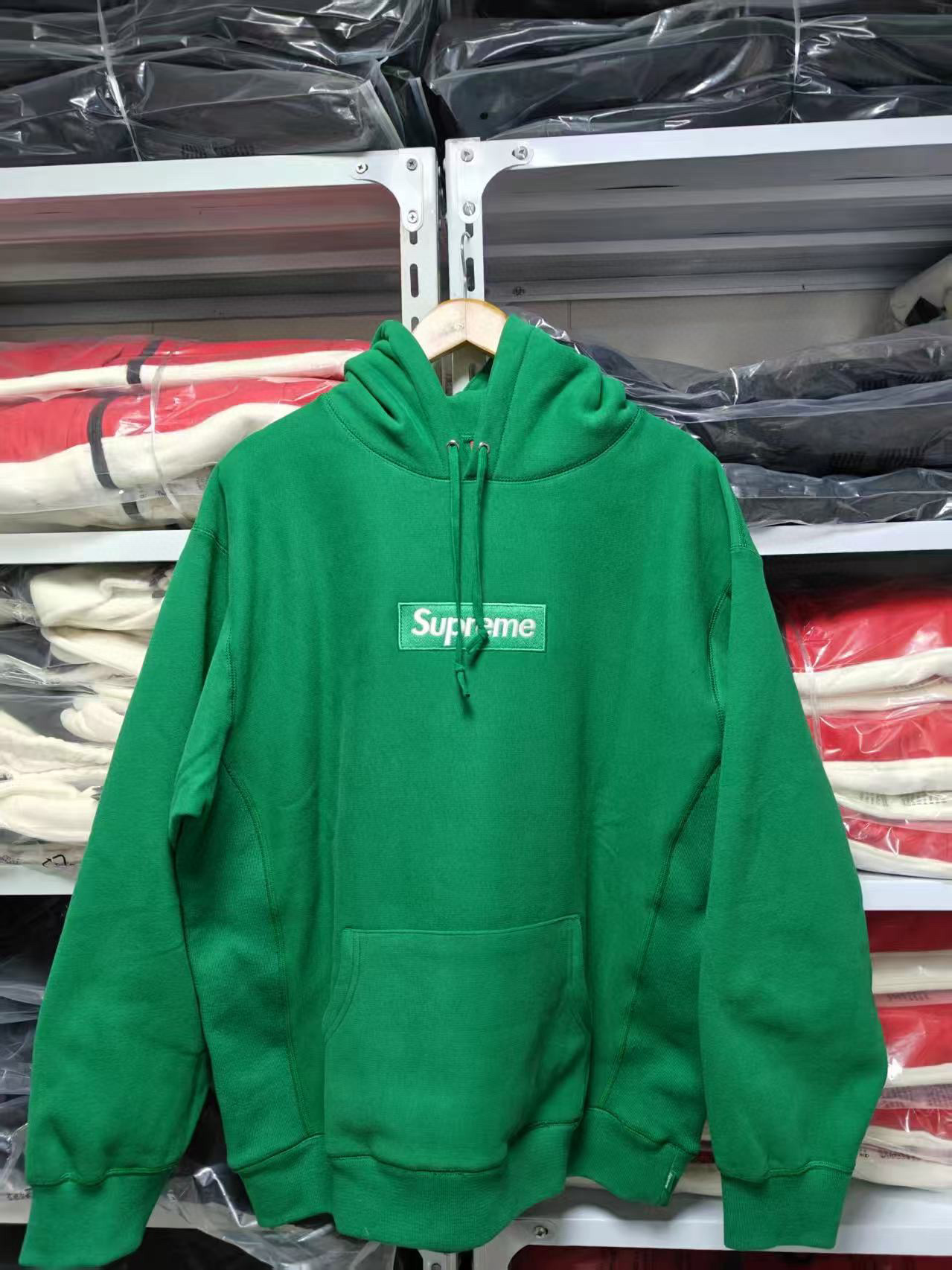 八色 Supreme 24  box logo 经典刺绣 连帽  卫衣 纯色 男女同款 SUP-FW24-275