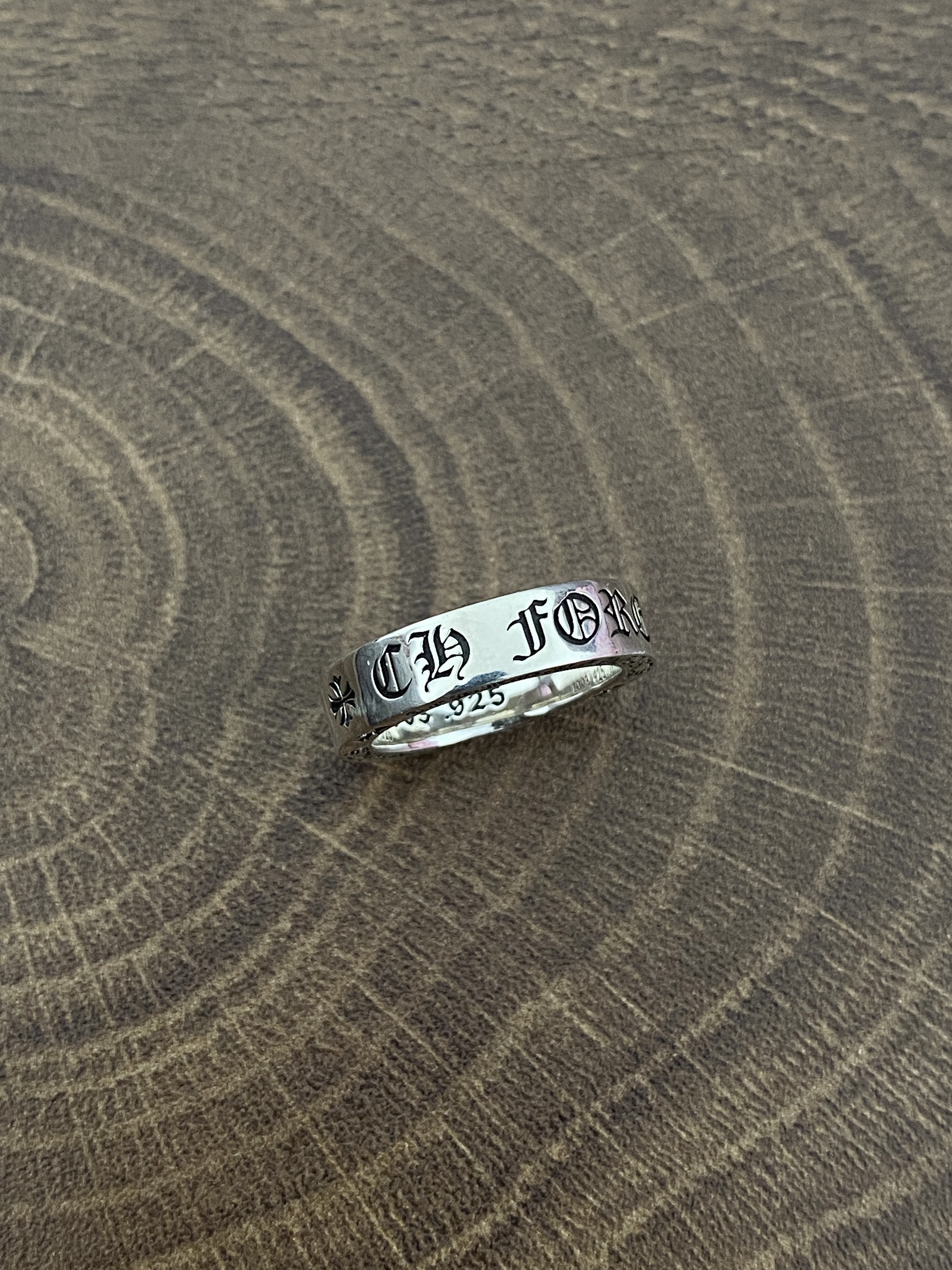 【正确版】Chrome Hearts  CH 克罗心 925银 永恒真爱 戒指 6MM 经典款 男女同款情侣对戒 