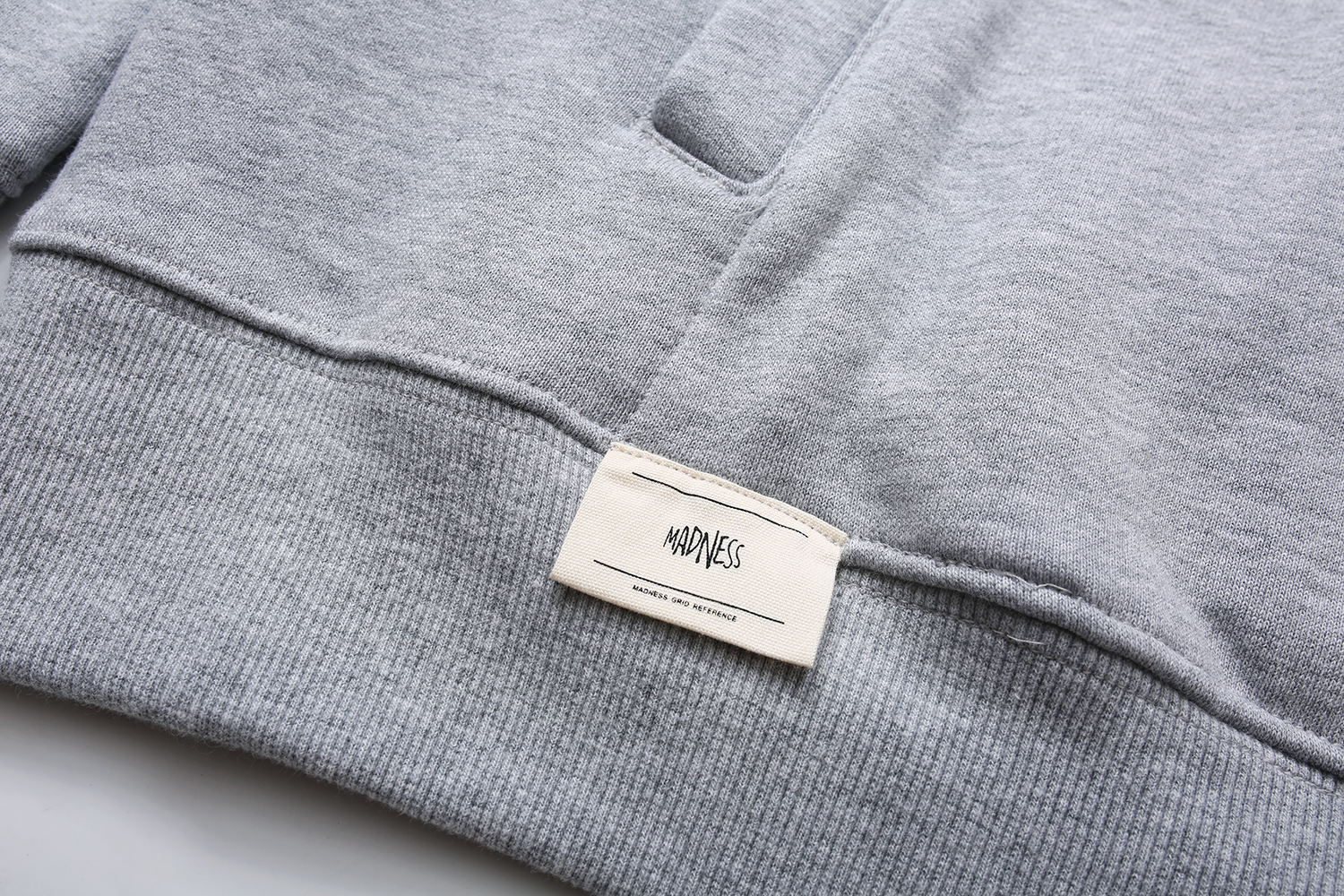 447#MADNESS 字母logo印花圆领卫衣 长袖 秋冬季 休闲 橙灰色 蓝灰色