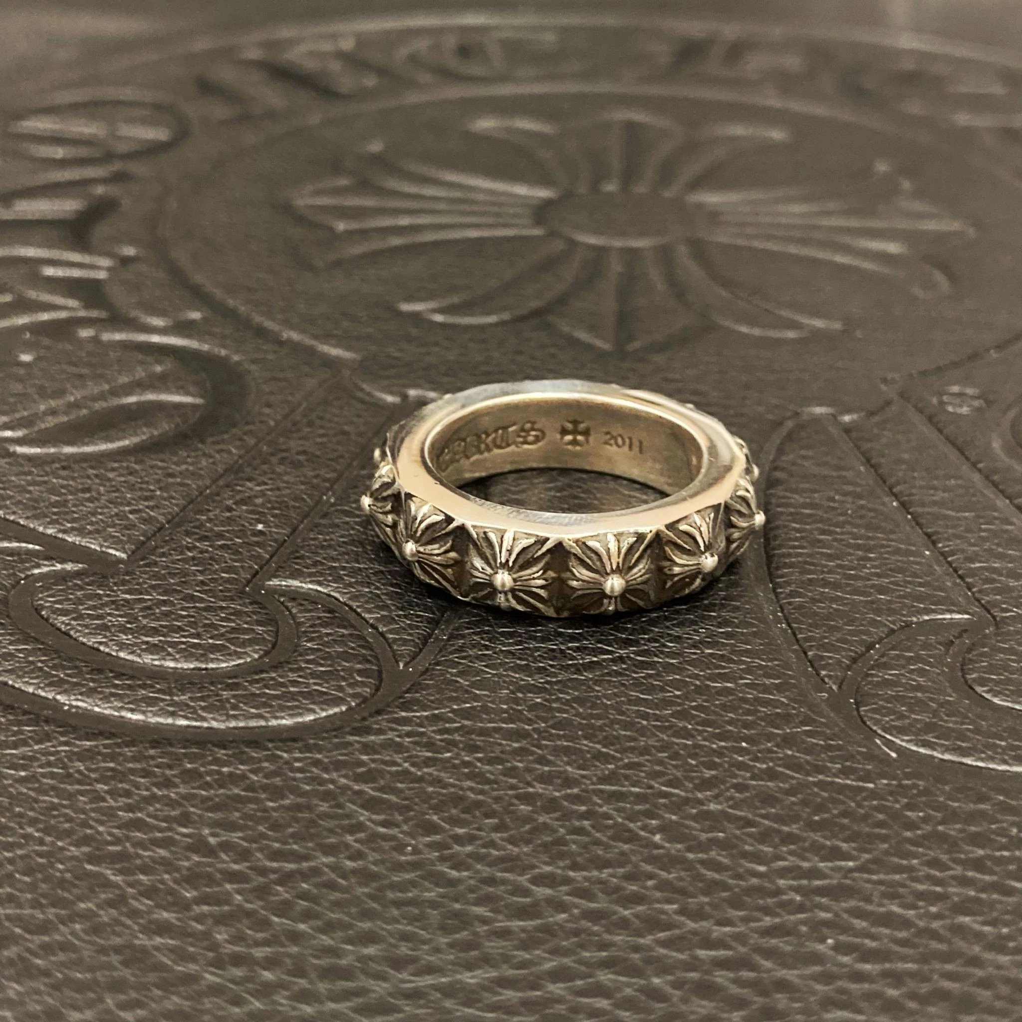 【正确版】925银  Chrome Hearts  CH 克罗心 戒指 单层十字架 经典款 男女同款情侣对戒 