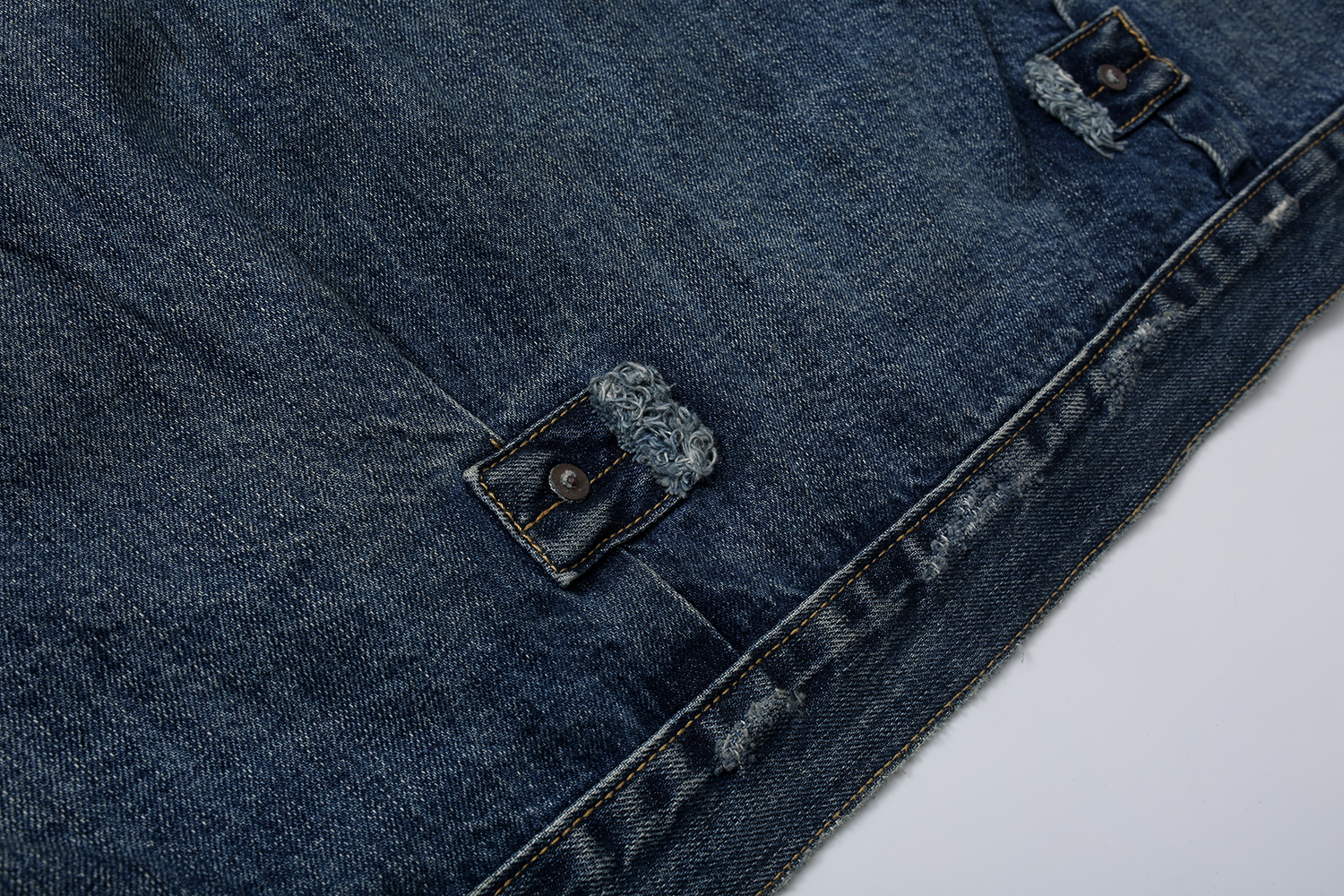 742#MADNESS 做旧破洞牛仔外套 长袖 秋冬季 休闲 蓝色