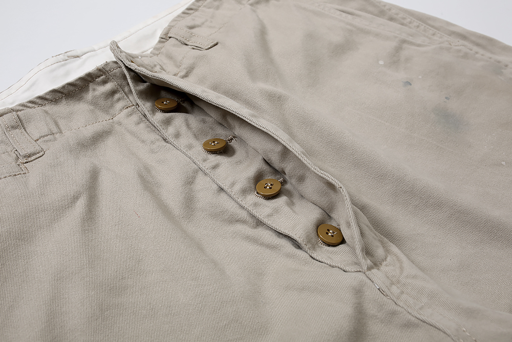 856#MADNESS 泼墨短裤 五分裤 休闲裤 裤子 卡其色