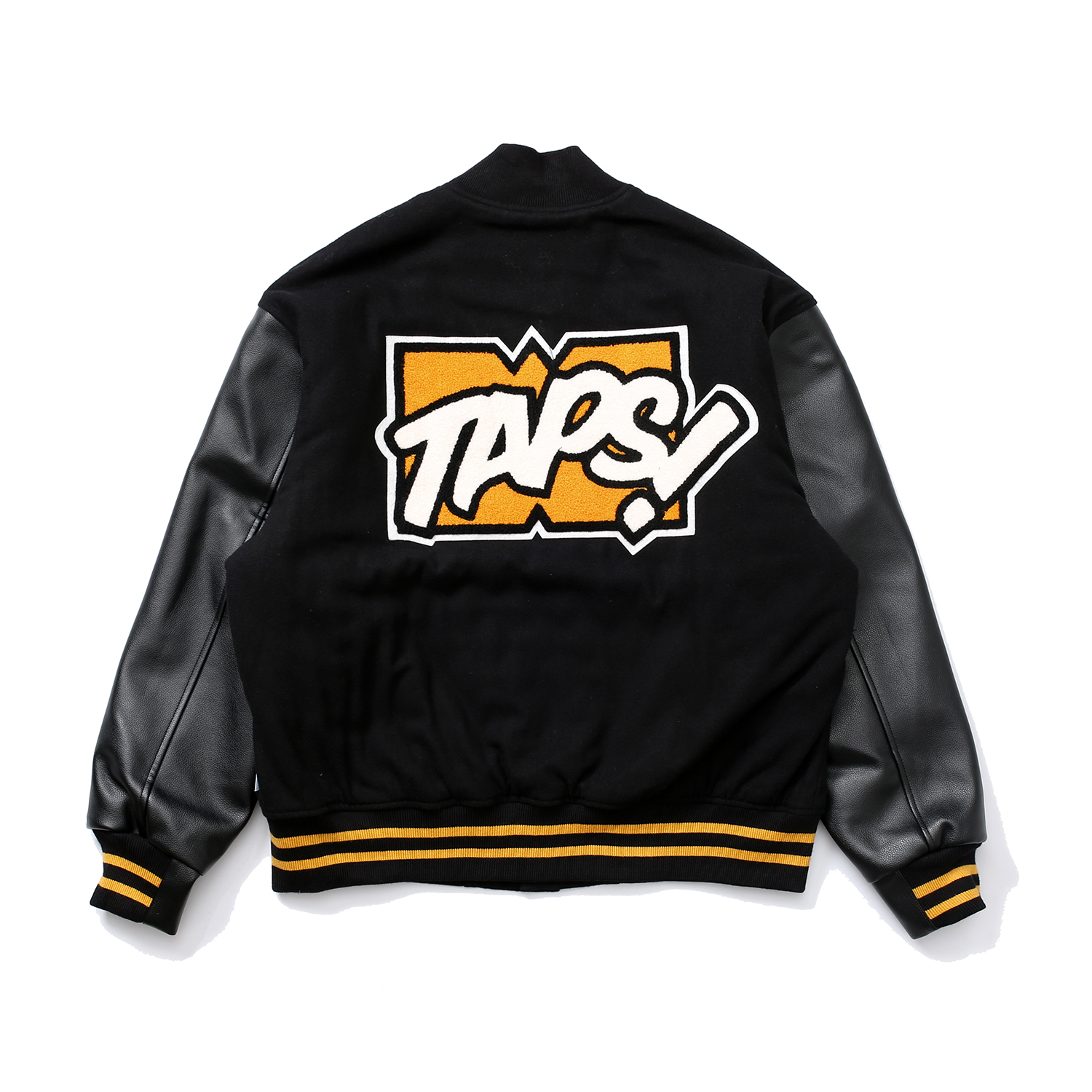 732#MADNESS 元旦限定皮面拼接棒球服 夹克 长袖 外套 秋冬 男女同款 黑色