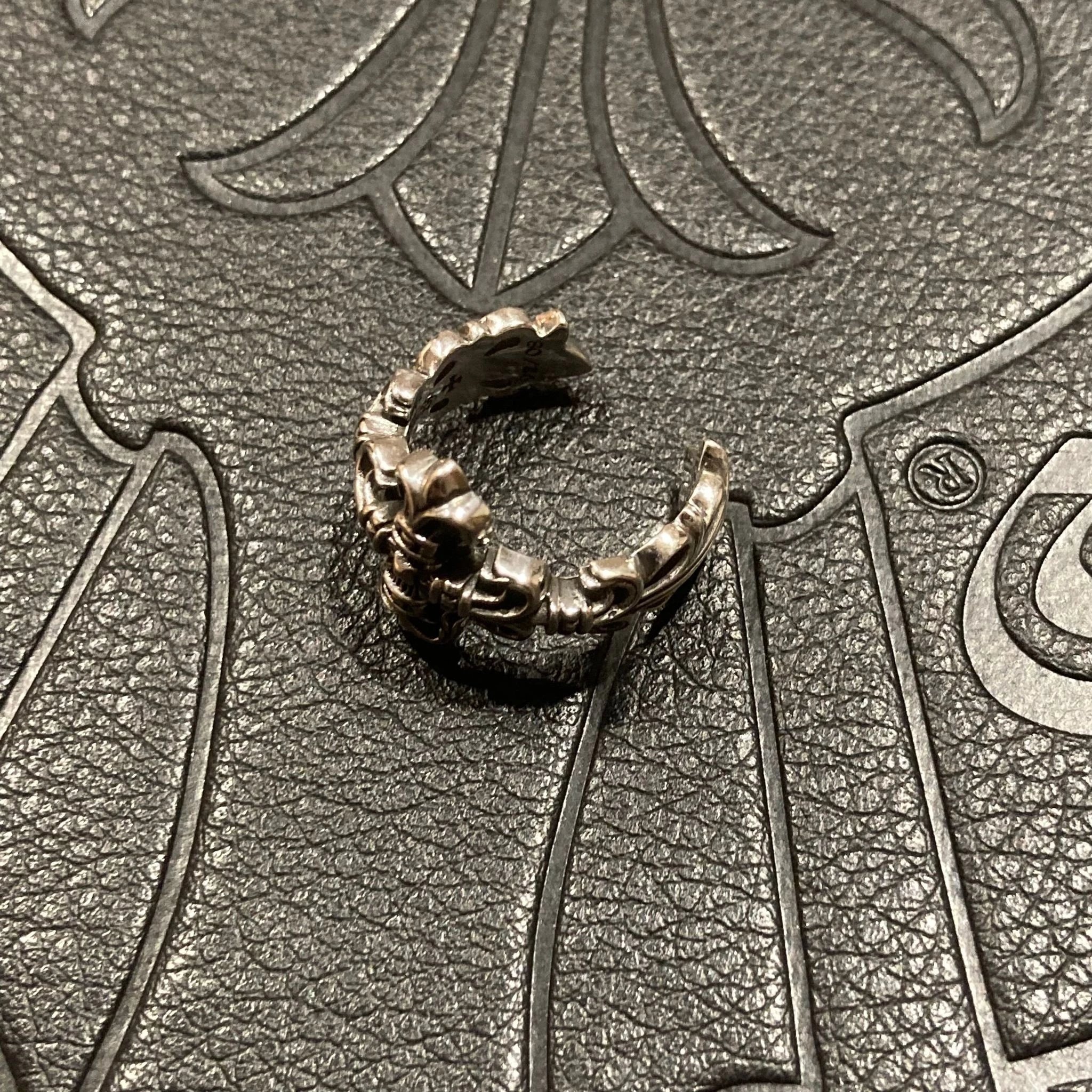 【正确版】925银  Chrome Hearts  CH 克罗心 戒指 开口 火焰 经典款 男女同款情侣对戒 