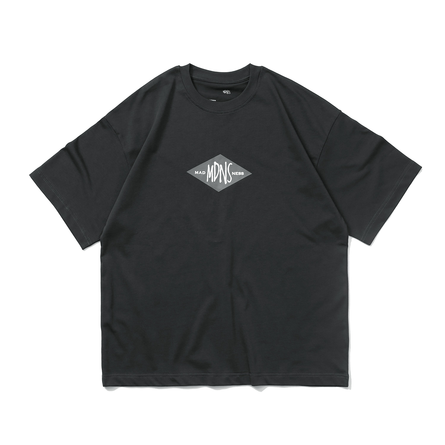 80#MADNESS 胸前字母logo印花T恤 短袖 男女同款 黑色