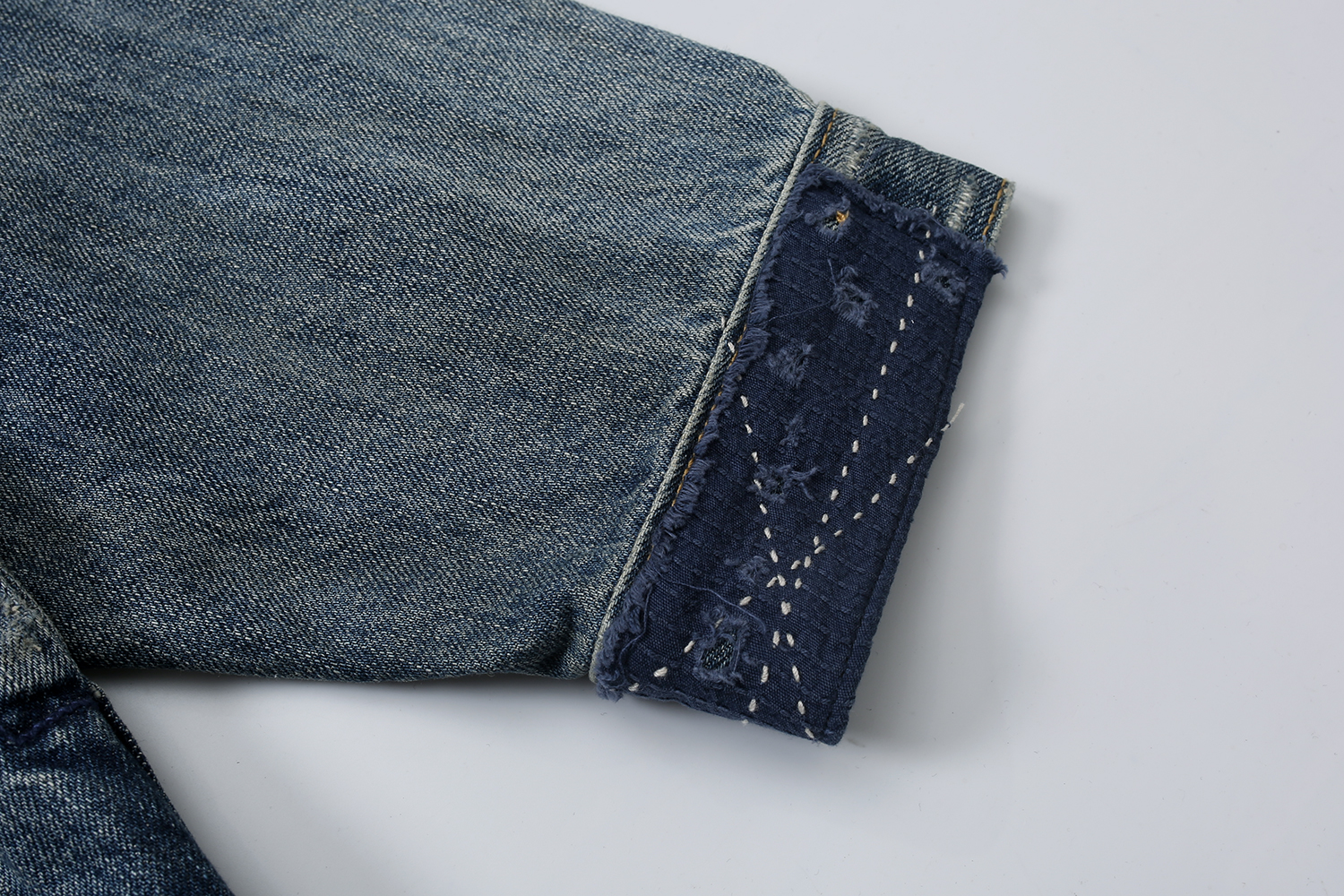 742#MADNESS 做旧破洞牛仔外套 长袖 秋冬季 休闲 蓝色