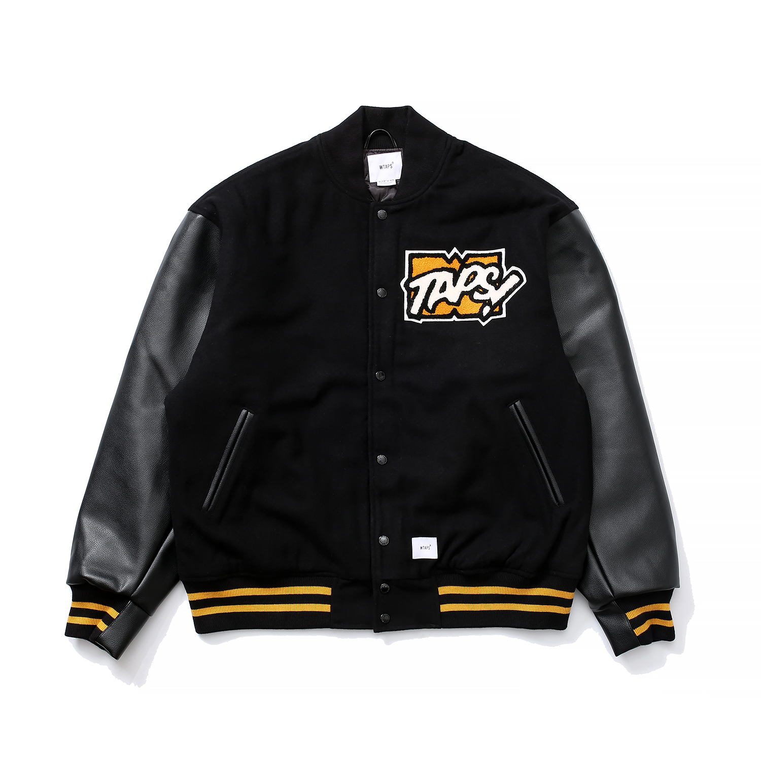 732#MADNESS 元旦限定皮面拼接棒球服 夹克 长袖 外套 秋冬 男女同款 黑色