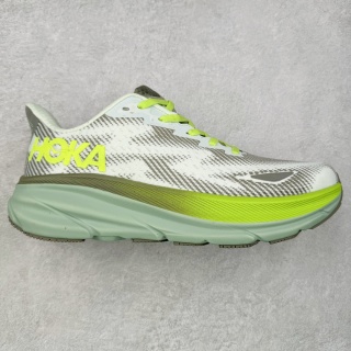 防水款 Hoka ONE ONE Clifton 9 克里夫顿 9 低筒 舒适运动 防滑耐磨 透气跑步鞋 运动 波鞋 芦苇绿 1141470-STLV