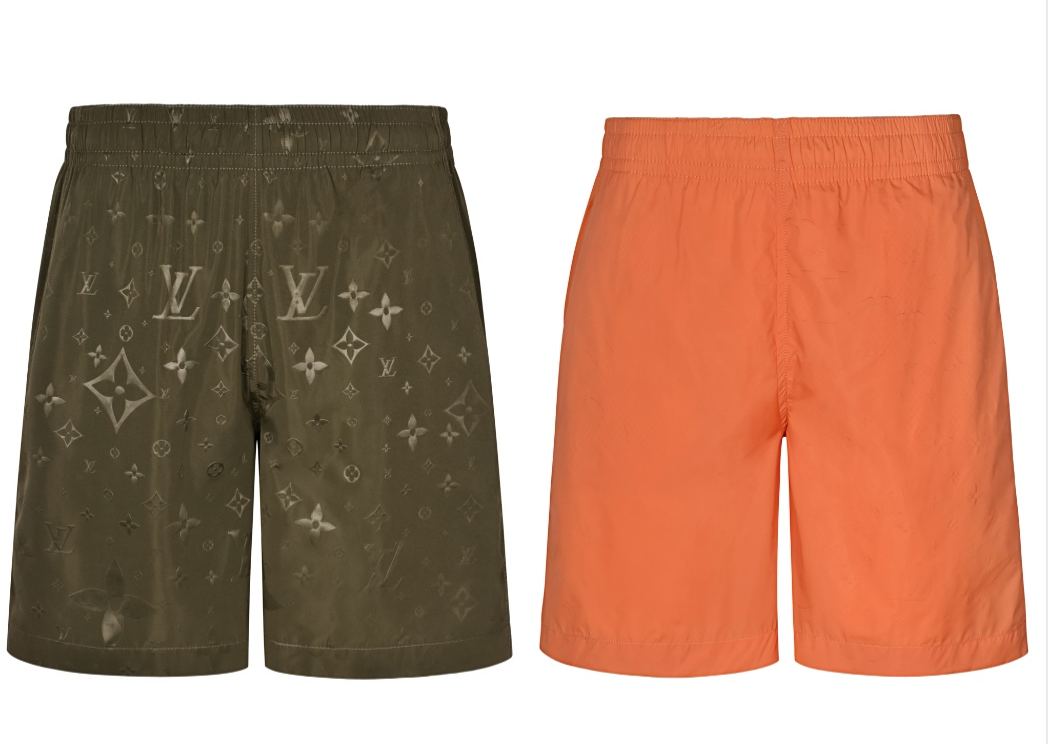 LOUIS VUITTON 路易威登 LV 满印沙滩  短裤 牛仔休闲裤 裤子 五分裤 蓝色A2 1AHUWQ