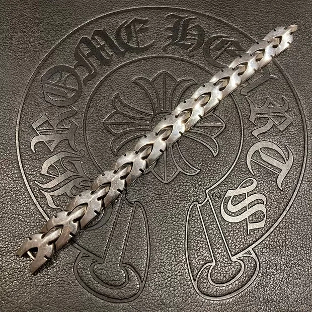 Chrome Hearts  CH克罗心 925银   火焰十字架蛇形手链 欧美朋克 粗手链 手 链 