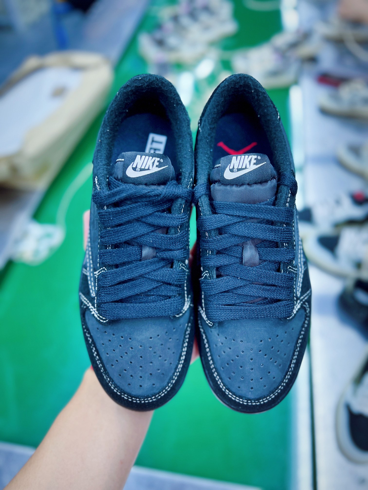 童鞋 Travis Scott x Air Jordan AJ1 Low OG TS 联名 倒钩低帮  复古休闲 板鞋 中童鞋 黑武士4.0 DO5442-001