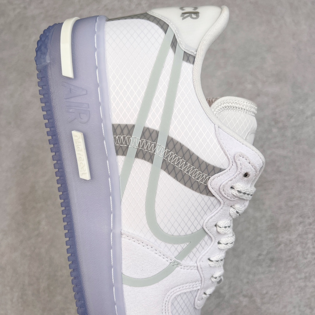  正确版 无荧光 Air Force 1 Low React QS Light Bone    低筒 空军一号 休闲鞋 板鞋 男鞋 女鞋 冰块 冰蓝 CQ8879-100