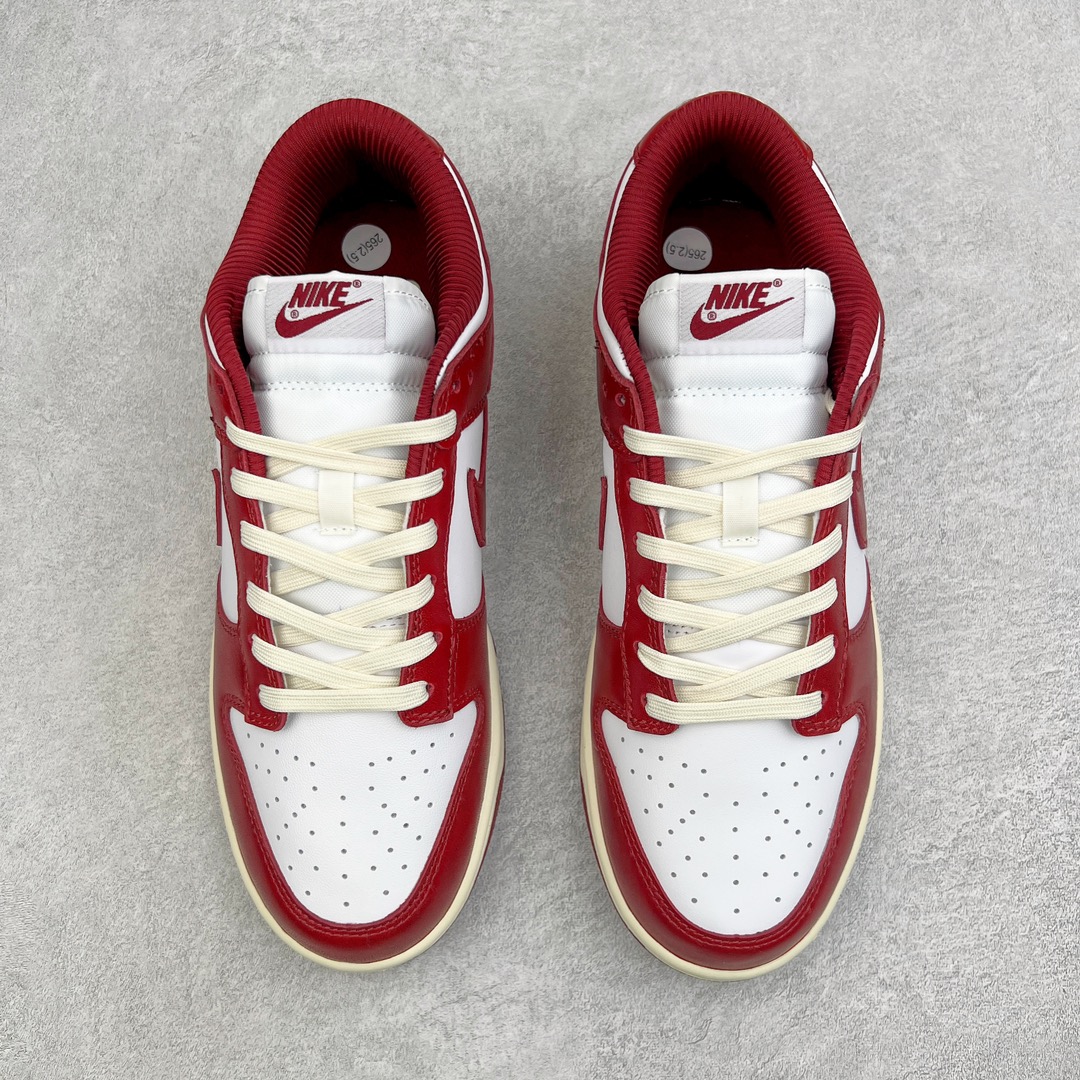  Dunk Low PRM Team Red and White   低筒 防滑 耐磨 休闲鞋 板鞋 波鞋 男鞋 女鞋  红白色 做旧 FJ4555-100