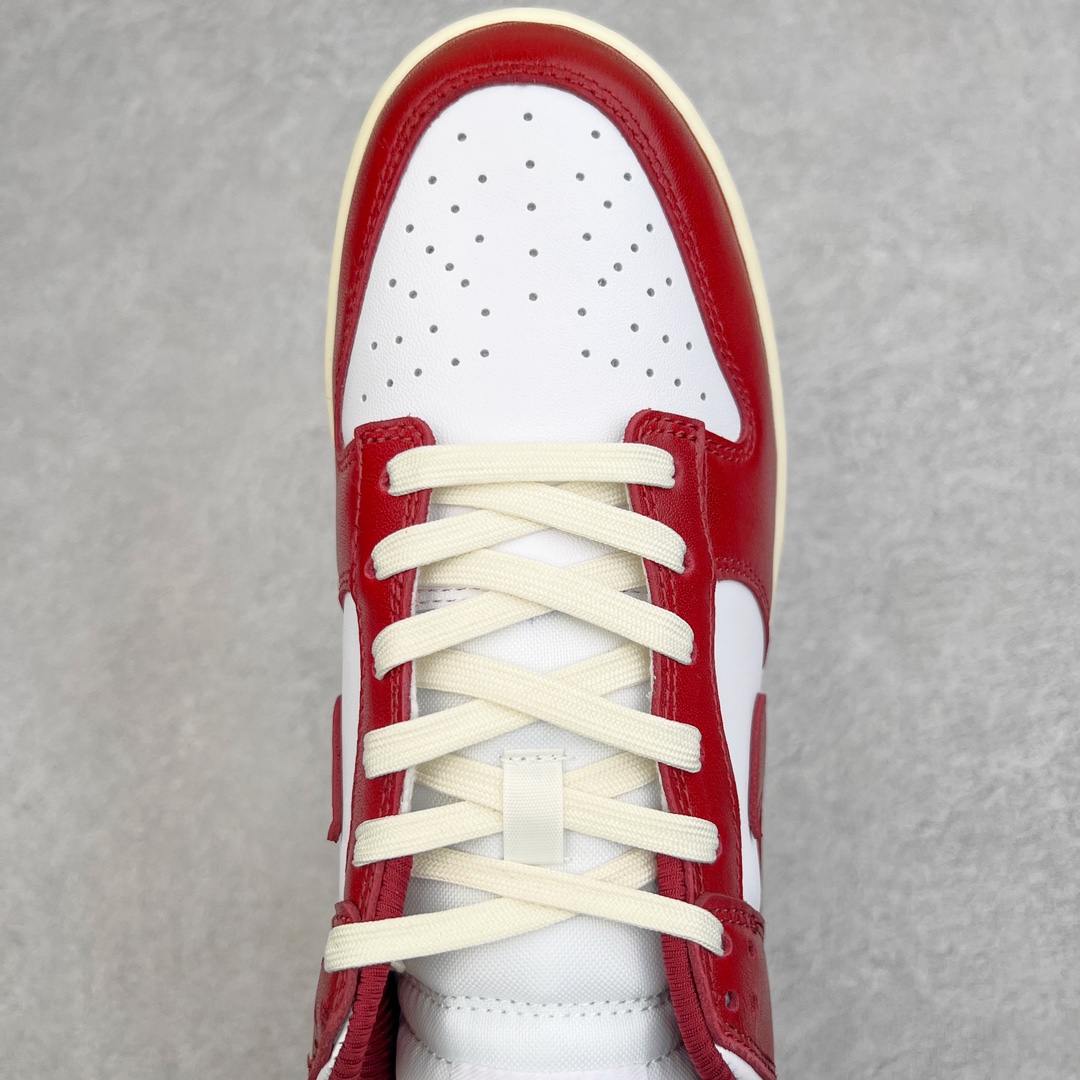  Dunk Low PRM Team Red and White   低筒 防滑 耐磨 休闲鞋 板鞋 波鞋 男鞋 女鞋  红白色 做旧 FJ4555-100