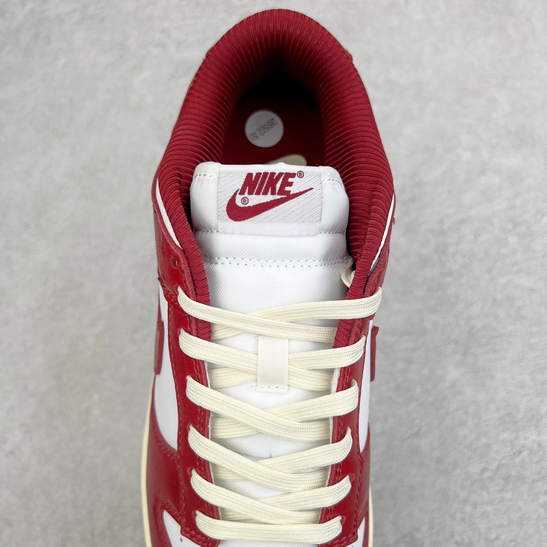  Dunk Low PRM Team Red and White   低筒 防滑 耐磨 休闲鞋 板鞋 波鞋 男鞋 女鞋  红白色 做旧 FJ4555-100