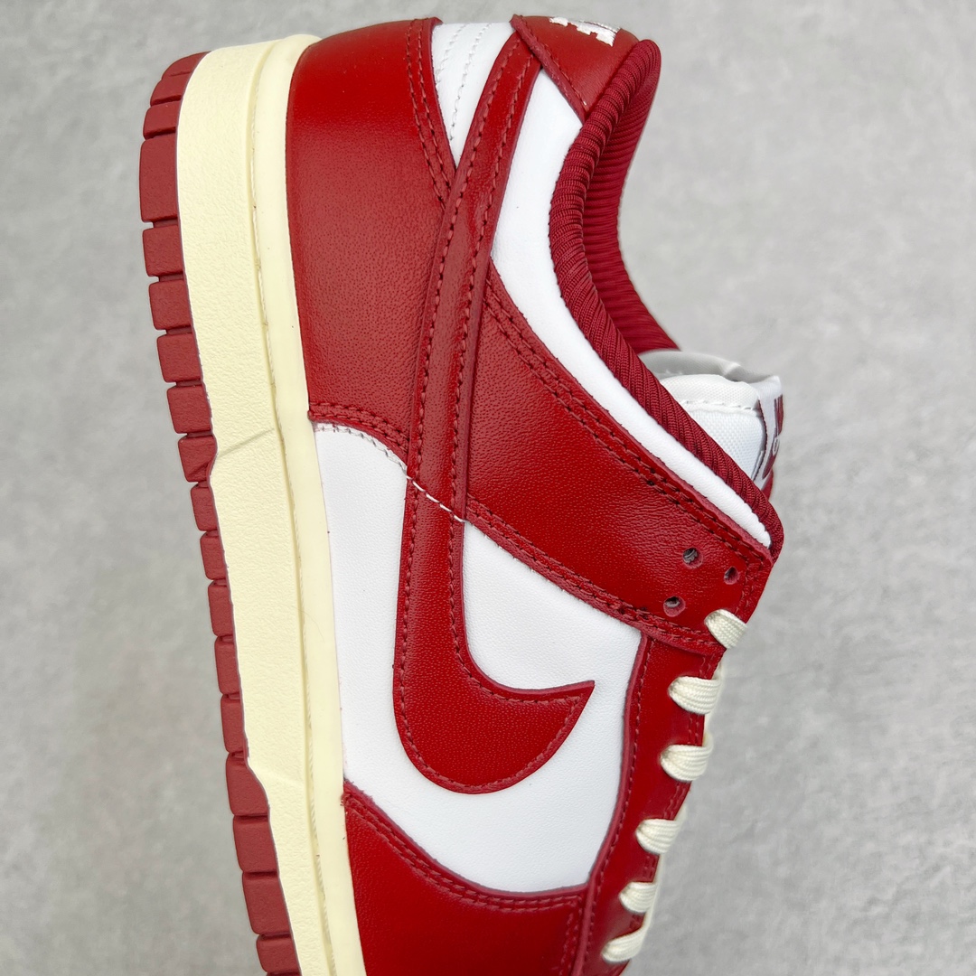  Dunk Low PRM Team Red and White   低筒 防滑 耐磨 休闲鞋 板鞋 波鞋 男鞋 女鞋  红白色 做旧 FJ4555-100