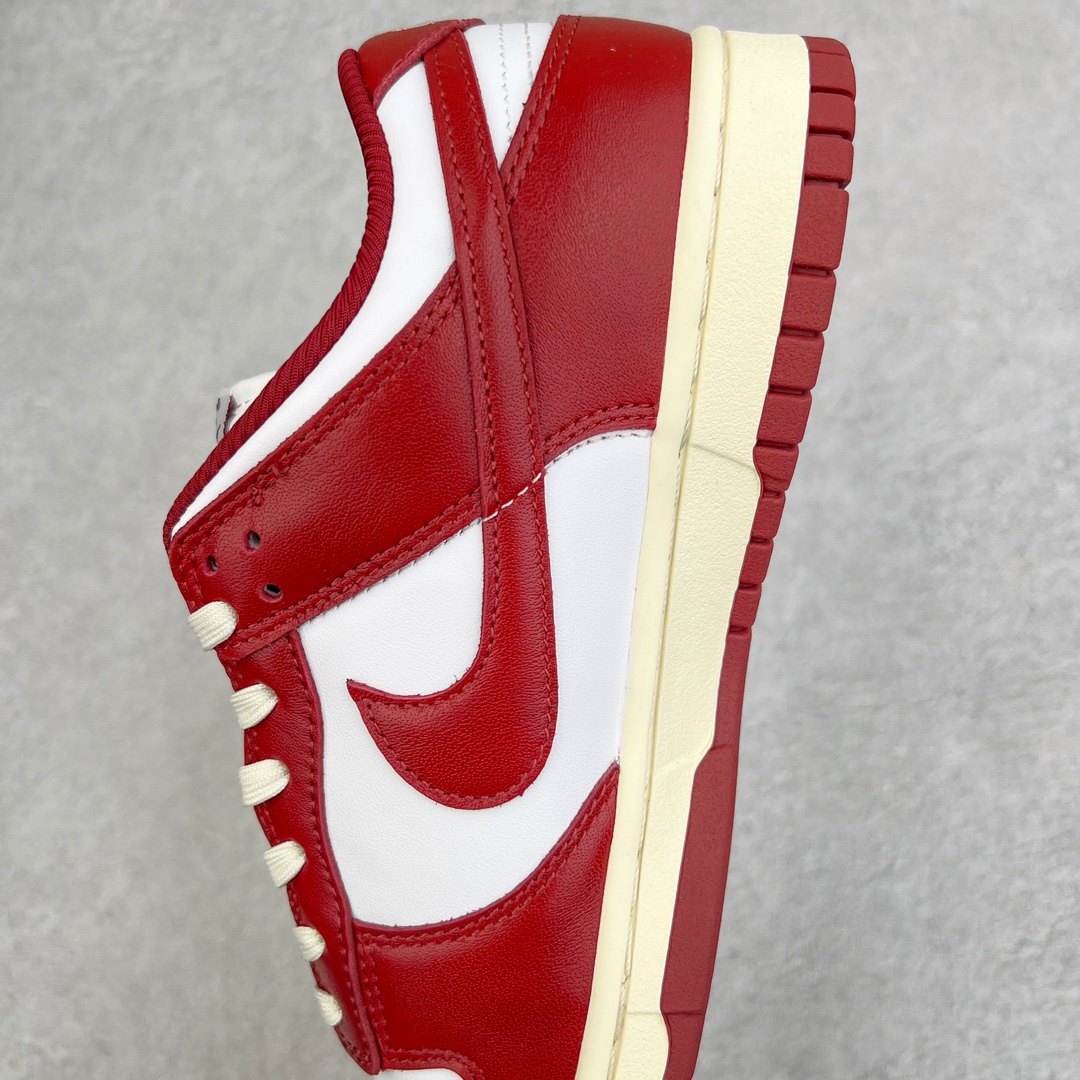  Dunk Low PRM Team Red and White   低筒 防滑 耐磨 休闲鞋 板鞋 波鞋 男鞋 女鞋  红白色 做旧 FJ4555-100