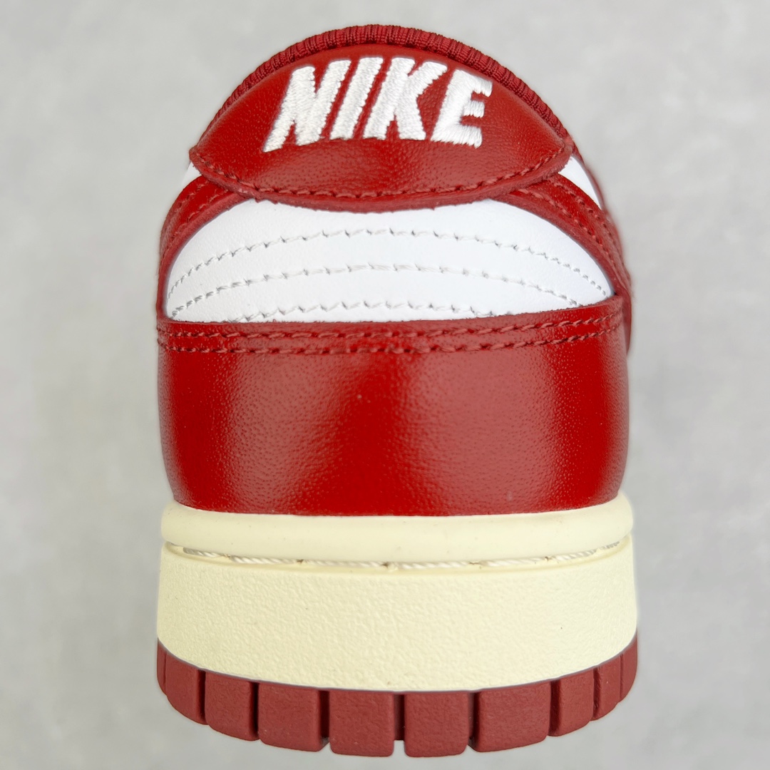  Dunk Low PRM Team Red and White   低筒 防滑 耐磨 休闲鞋 板鞋 波鞋 男鞋 女鞋  红白色 做旧 FJ4555-100