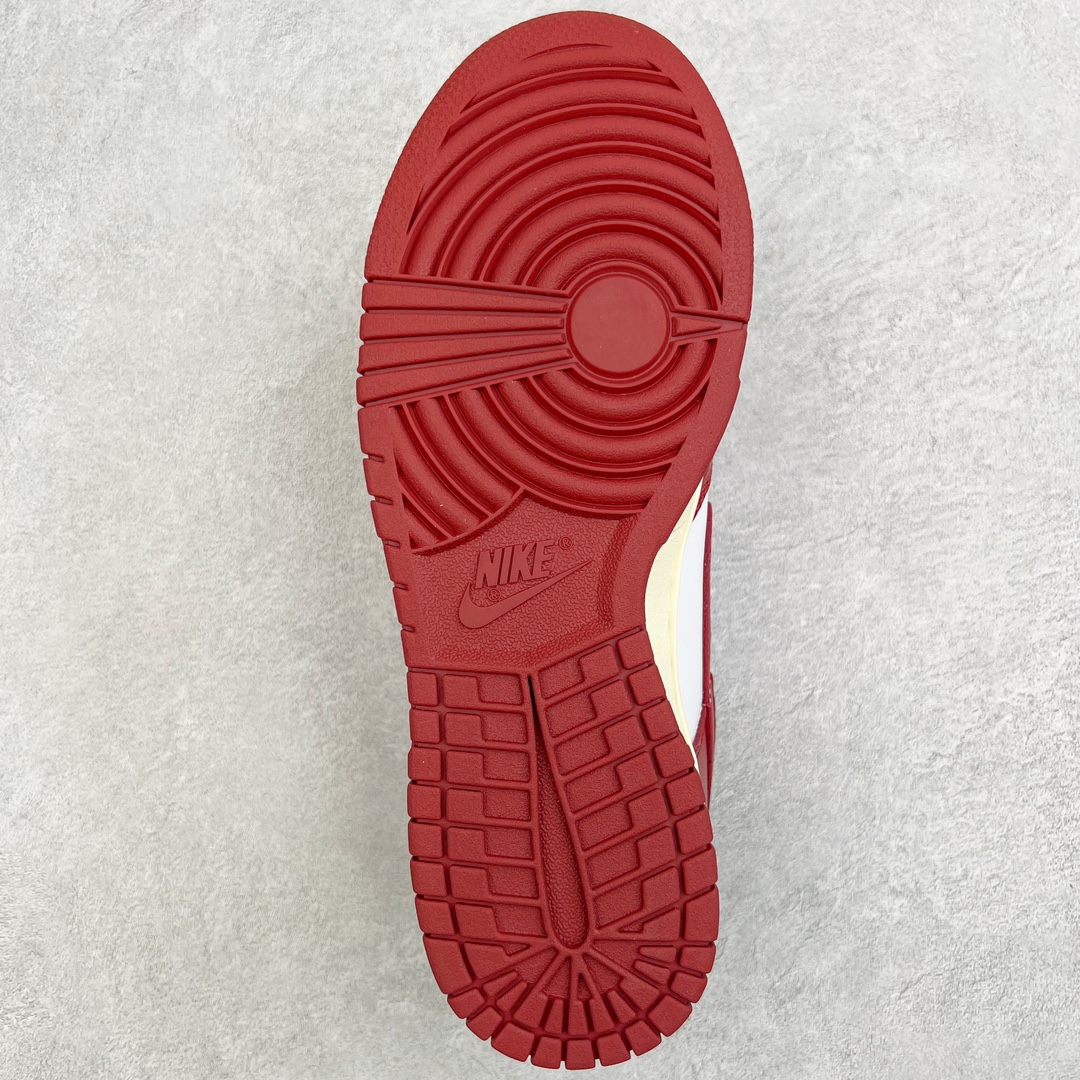  Dunk Low PRM Team Red and White   低筒 防滑 耐磨 休闲鞋 板鞋 波鞋 男鞋 女鞋  红白色 做旧 FJ4555-100