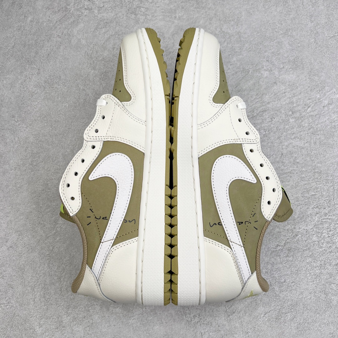  天花板 Travis Scott x Air Jordan 1 Low Golf  AJ1 倒钩 6.0  高尔夫 低筒 倒钩 板鞋 篮球鞋  波鞋 男女同款  白绿 FZ3124-200