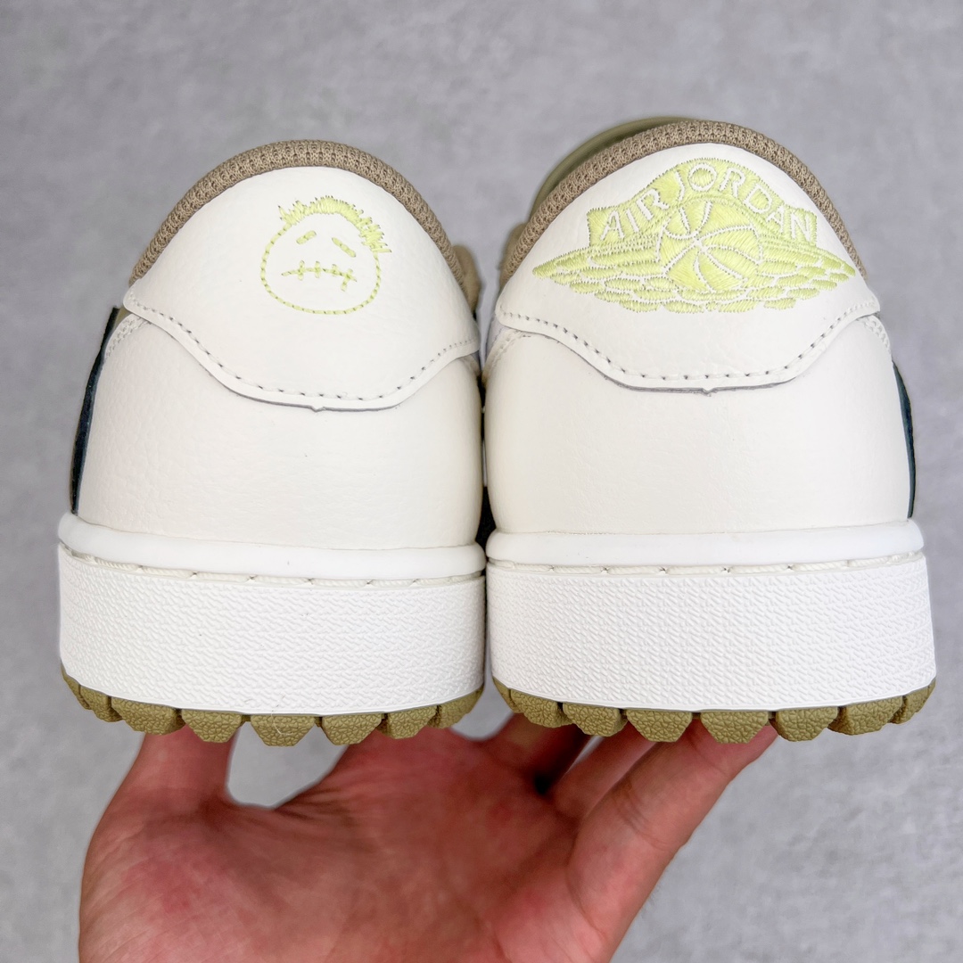  天花板 Travis Scott x Air Jordan 1 Low Golf  AJ1 倒钩 6.0  高尔夫 低筒 倒钩 板鞋 篮球鞋  波鞋 男女同款  白绿 FZ3124-200