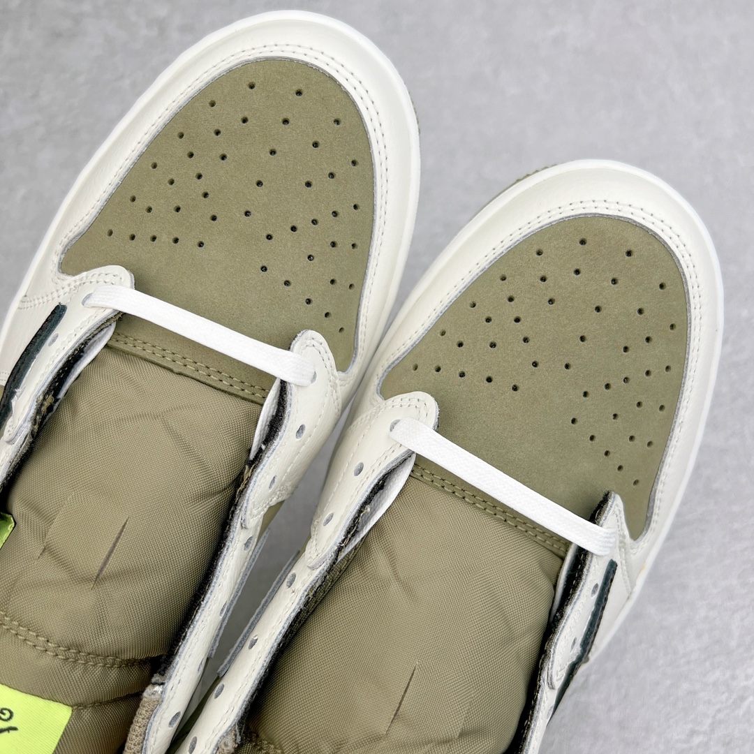  天花板 Travis Scott x Air Jordan 1 Low Golf  AJ1 倒钩 6.0  高尔夫 低筒 倒钩 板鞋 篮球鞋  波鞋 男女同款  白绿 FZ3124-200