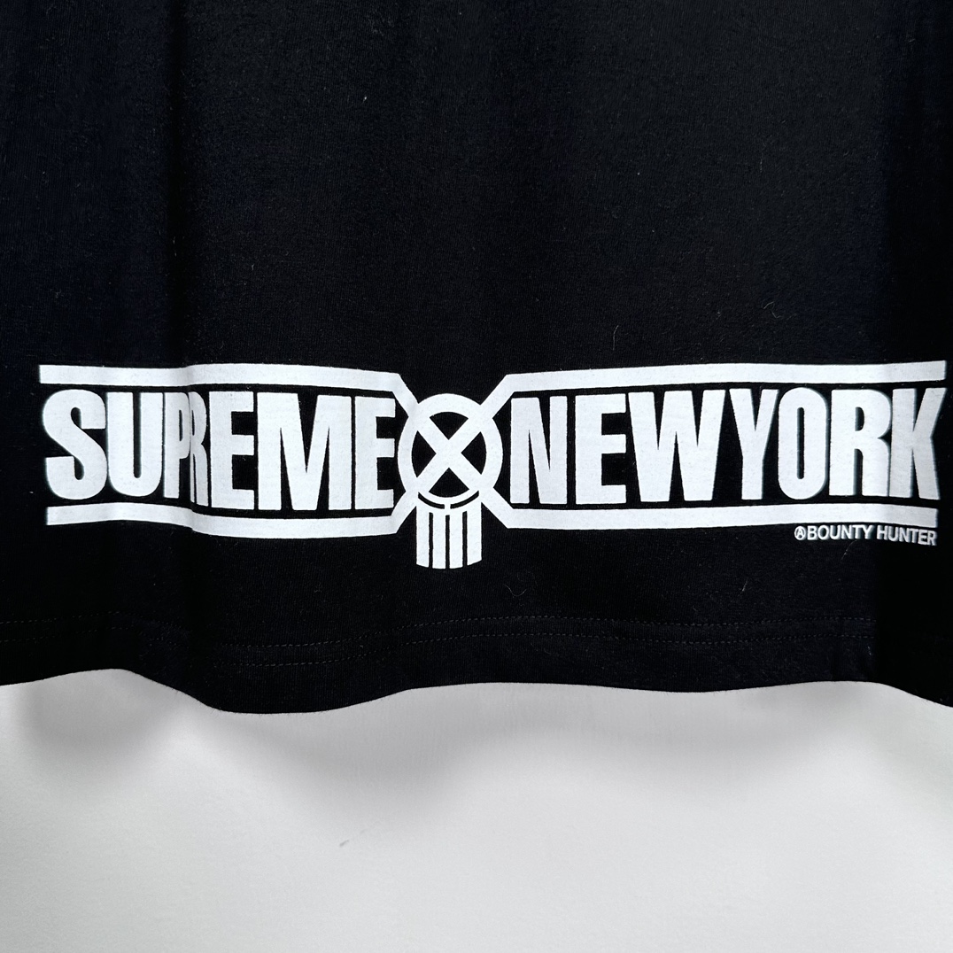  Supreme  FW23  BOUNTY HUNTER  TEE  黑色 白色  印花纯色短袖  短袖 T 恤 男女同款 骷髅头 
