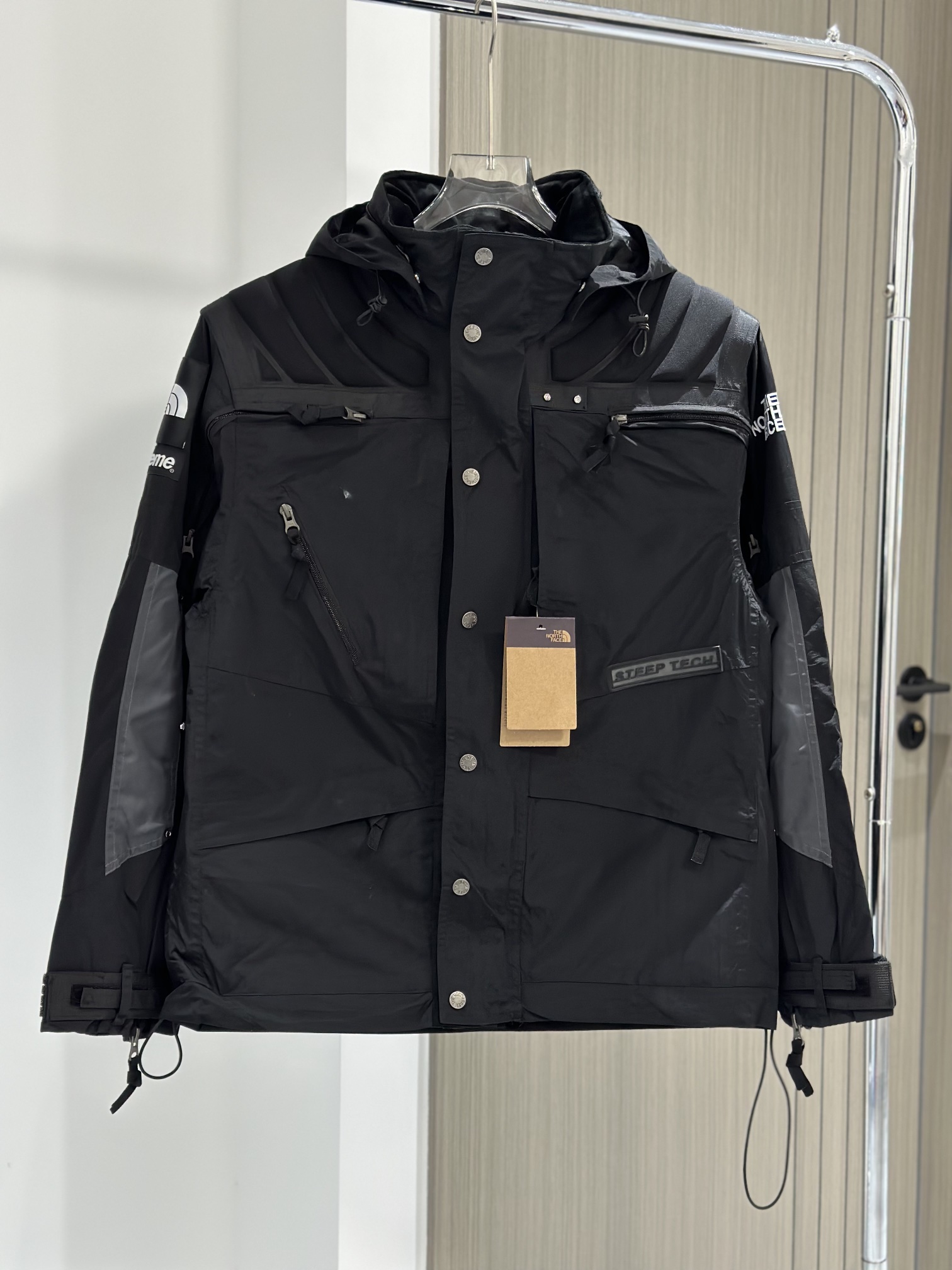  Supreme The North Face FW22  Jacket  Black 聯名款 黑色  连帽冲锋衣 夾克 防水 防風 外套 男款 女款 SUP-FW22-574