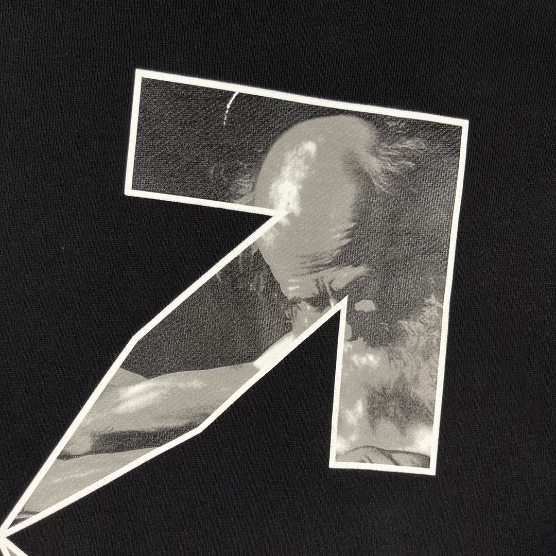  OFF-White OW 卡拉瓦乔 箭头  印花 外套 长袖 连帽 夹克 秋冬季 拉链 卫衣 黑色 OMBB037F21FLE0101001