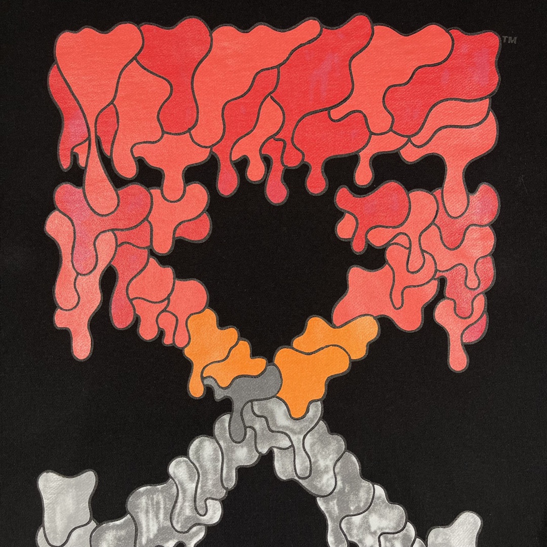   OFF-White OW Melting Arrow 箭头  印花  运动 长袖 连帽 外套夹克 秋冬季 拉链 卫衣 黑色 OMBB037S21FLE0021025