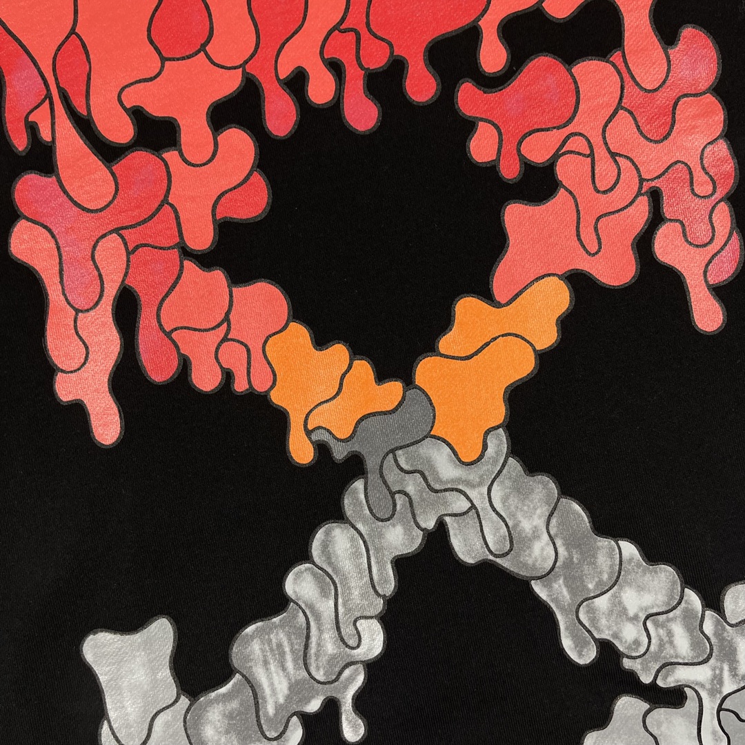   OFF-White OW Melting Arrow 箭头  印花  运动 长袖 连帽 外套夹克 秋冬季 拉链 卫衣 黑色 OMBB037S21FLE0021025