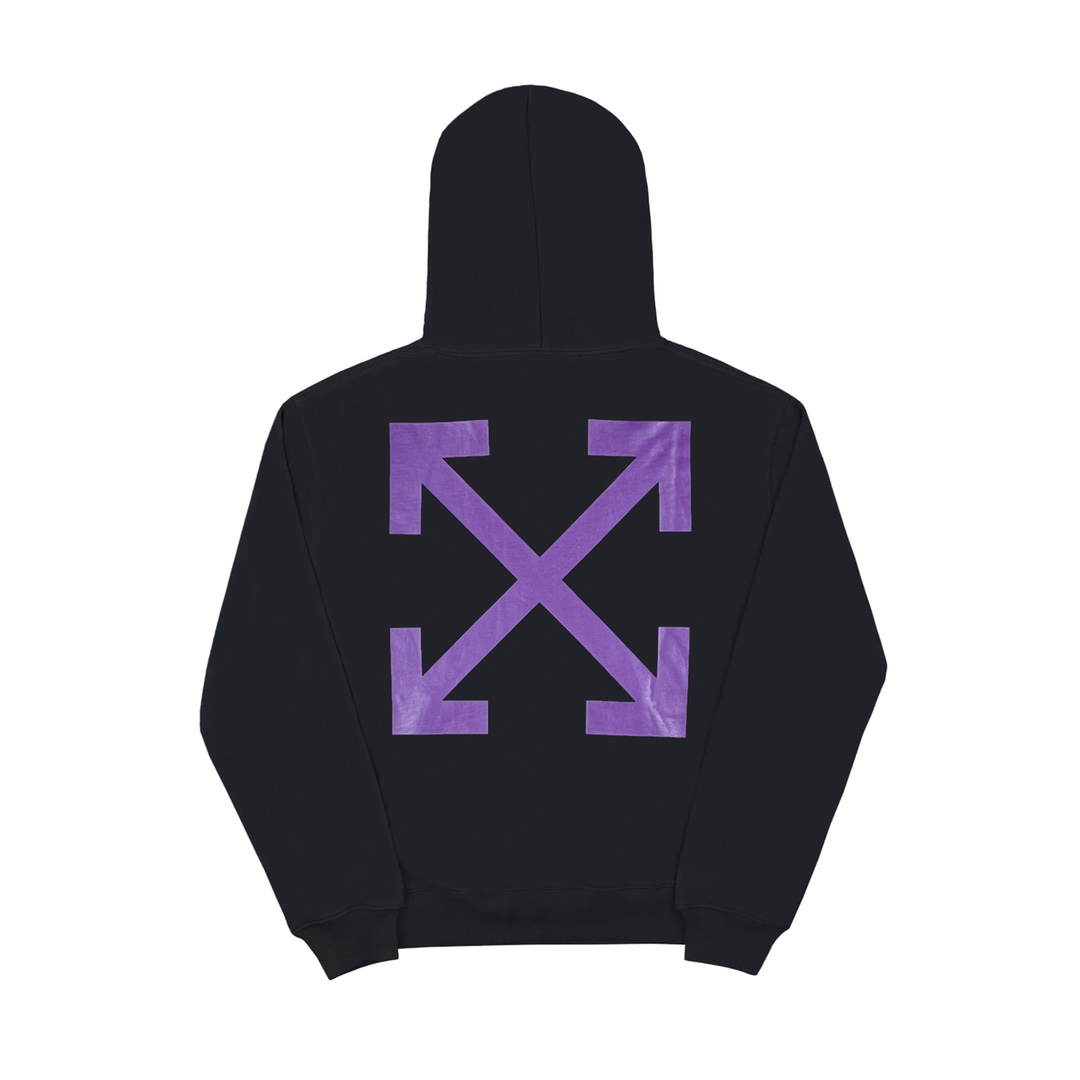   OFF-White OW ss23 箭头  印花  运动 长袖 连帽 外套夹克 秋冬季 拉链 卫衣 黑色 OMBB085S23FLE0011036