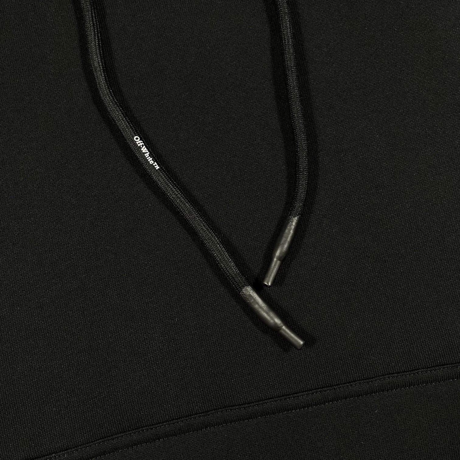   OFF-White OW FW21 箭头  印花  运动 长袖 连帽 外套夹克 秋冬季 拉链 卫衣 黑色 OMBB037F21FLE0071010