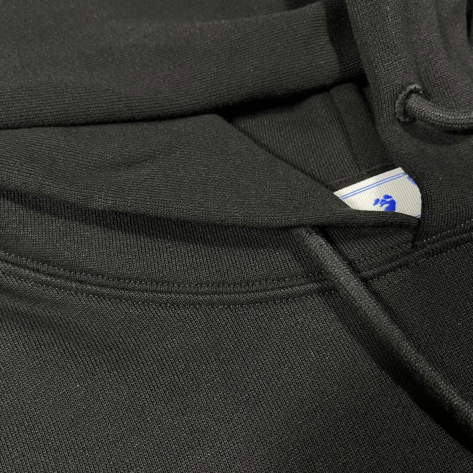  OFF-White OW  ss22 箭头  印花  运动 长袖 连帽 外套夹克 秋冬季 拉链 卫衣 黑色 OMBB097S23FLE0041084