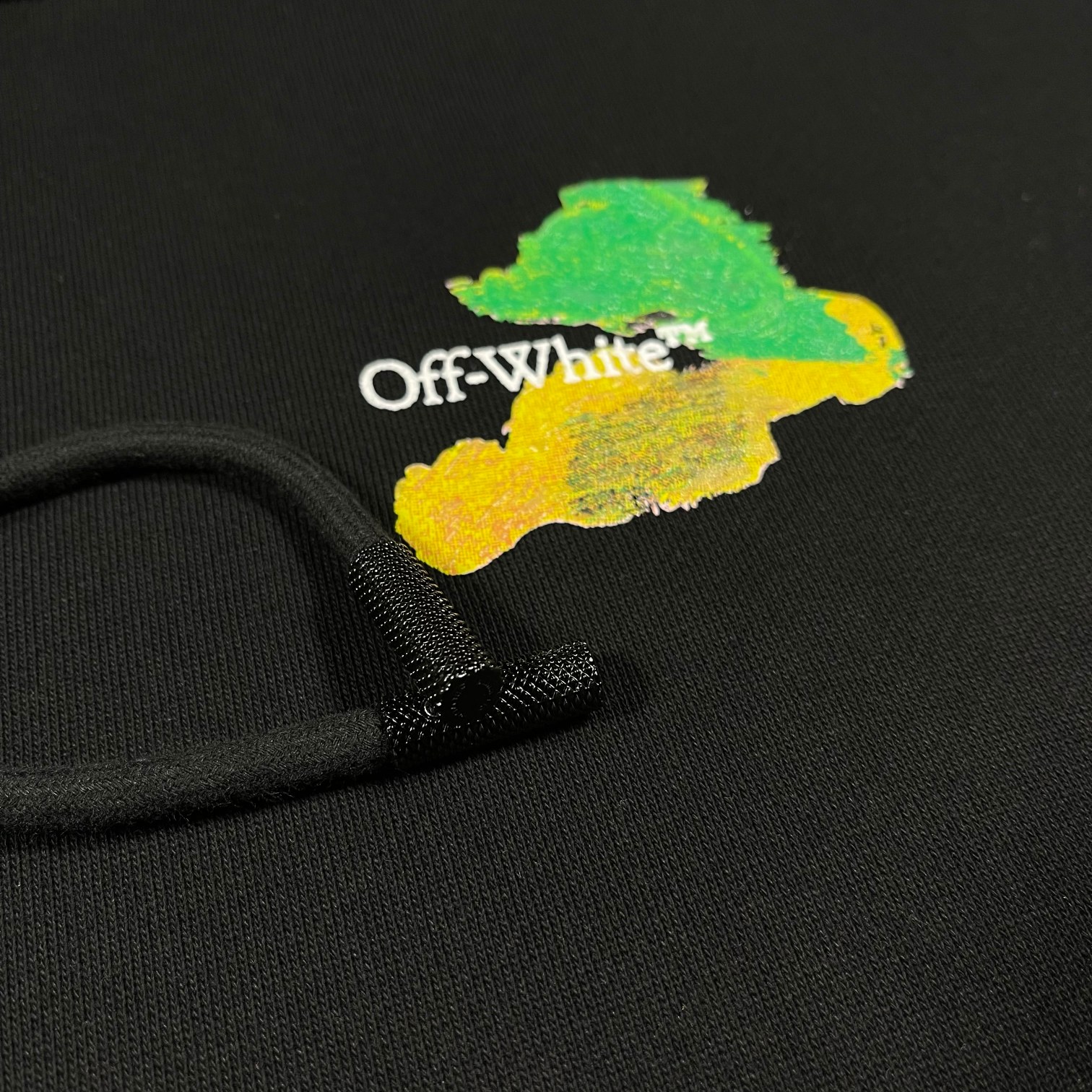  OFF-White OW  ss22 箭头  印花  运动 长袖 连帽 外套夹克 秋冬季 拉链 卫衣 黑色 OMBB097S23FLE0041084